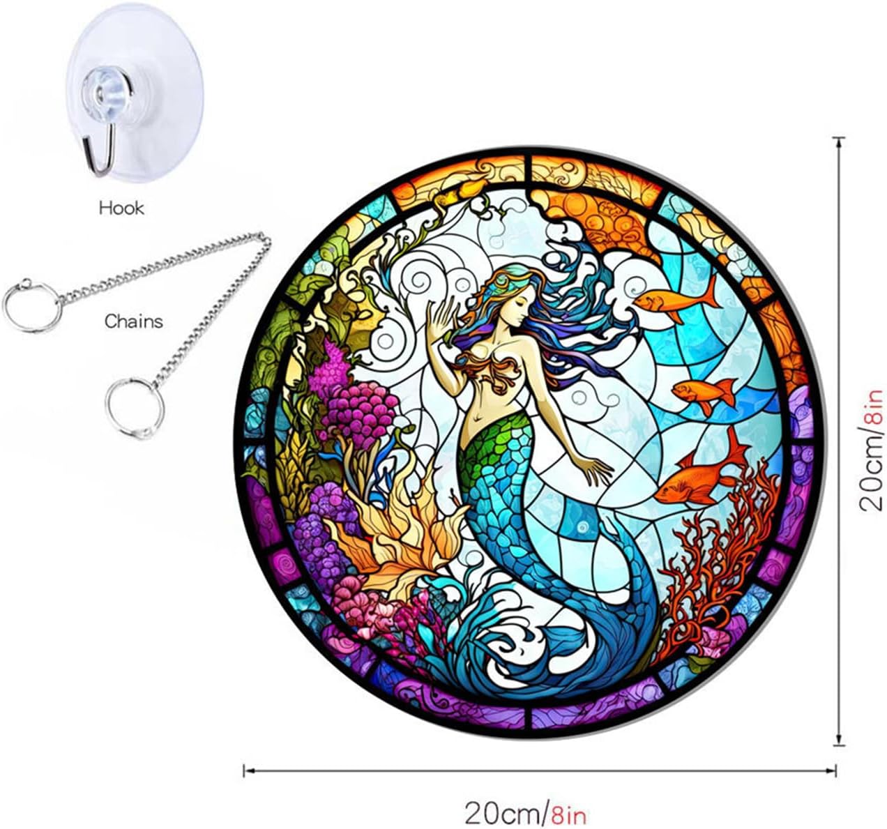 MATIHAY Mermaid Acrylic Wall Decor Hanging