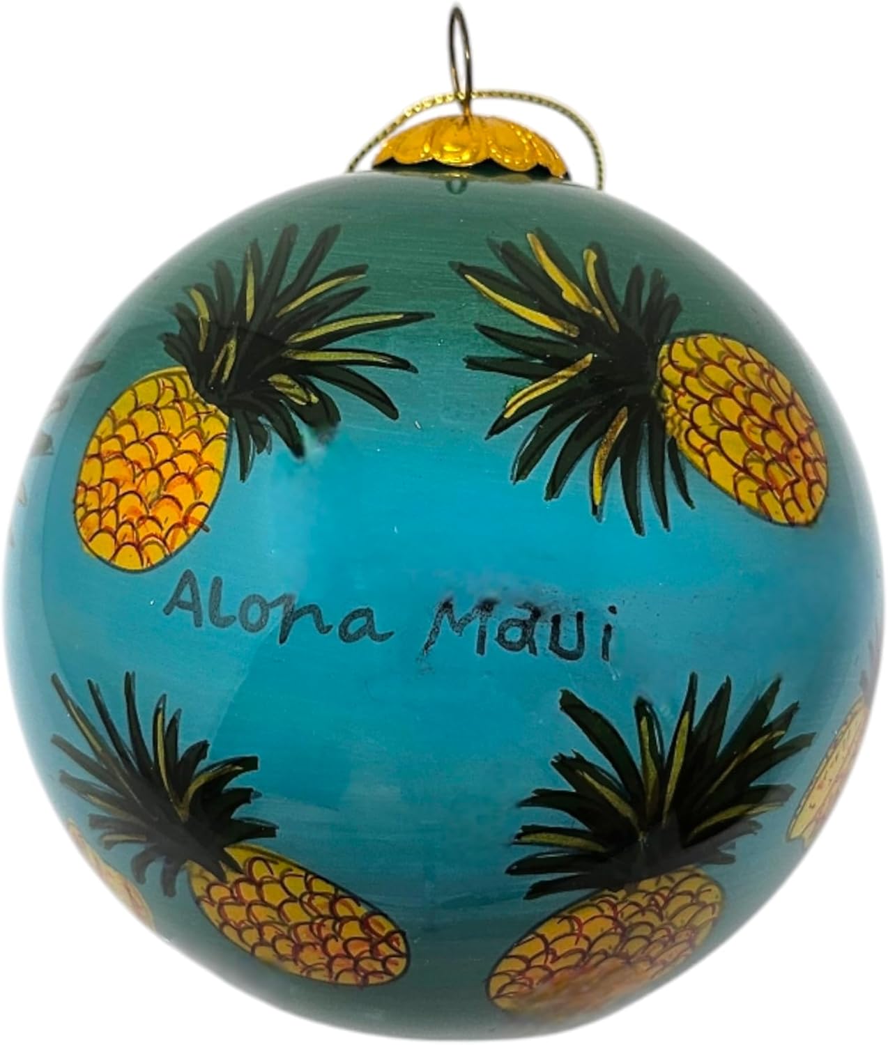Sweet Pineapple Moments Hawaiian Christmas Ornament 3 Inch