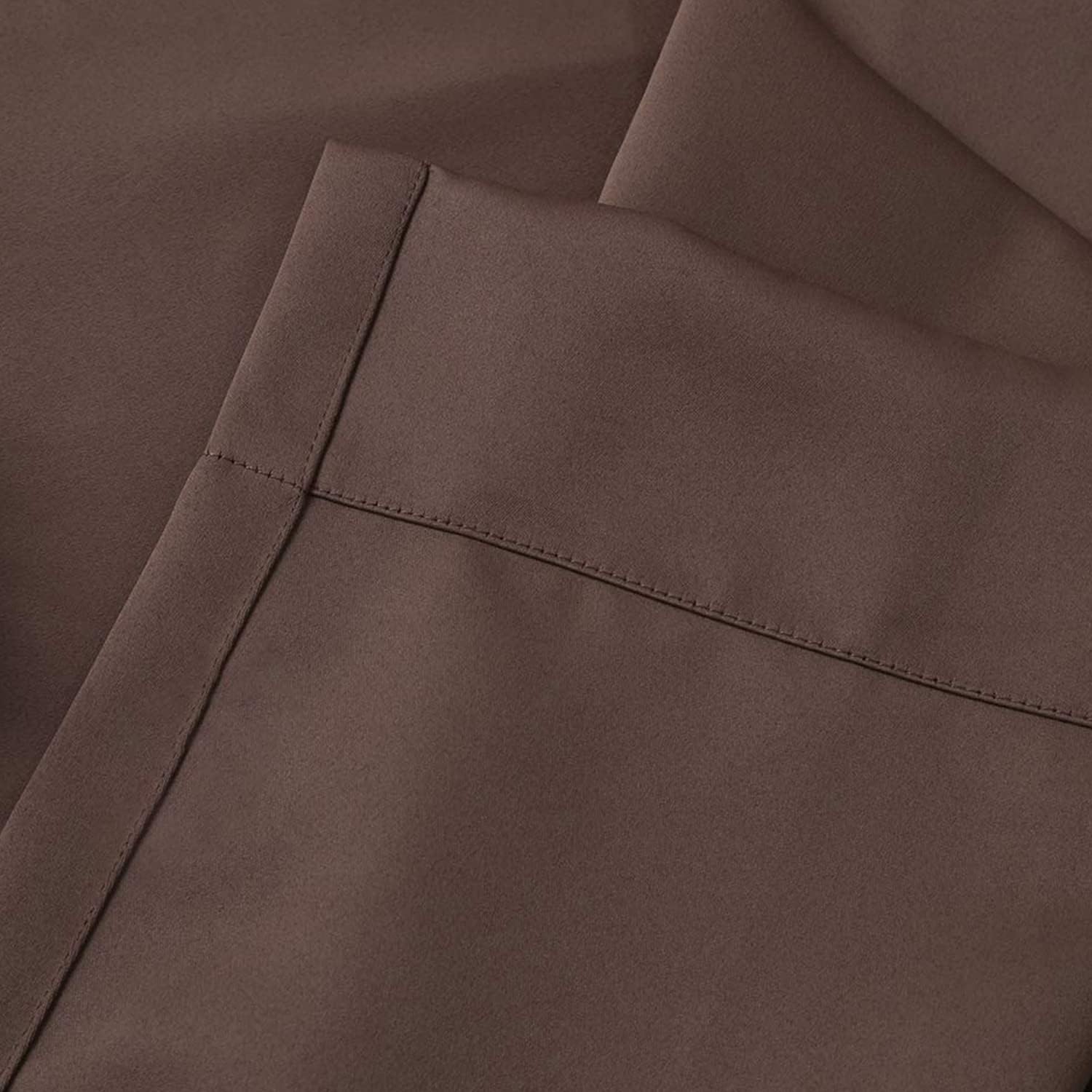 LIYAXUN 102 Inch Long Brown Grommet Curtains 1 Panel