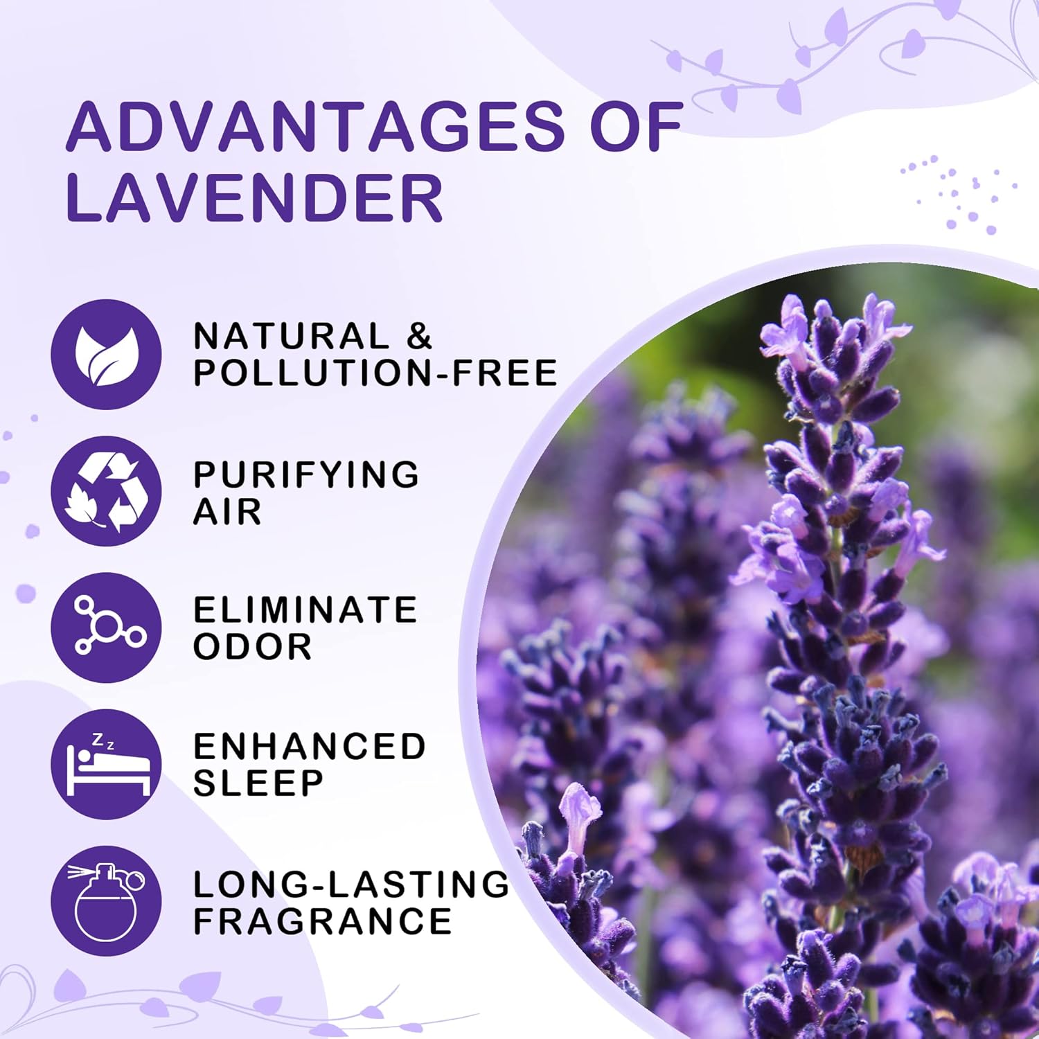 Lavender Sachet Bags 5 Pack for Freshrooms and Closets