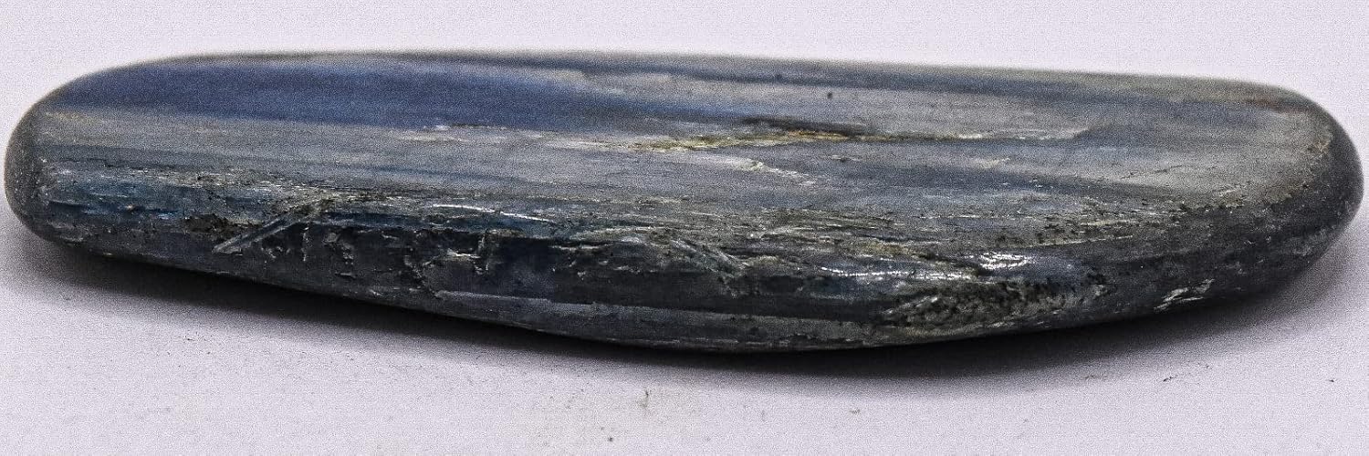 24 Inch Blue Kyanite Blade Slice Natural Gemstone Collectible Specimen From Brazil