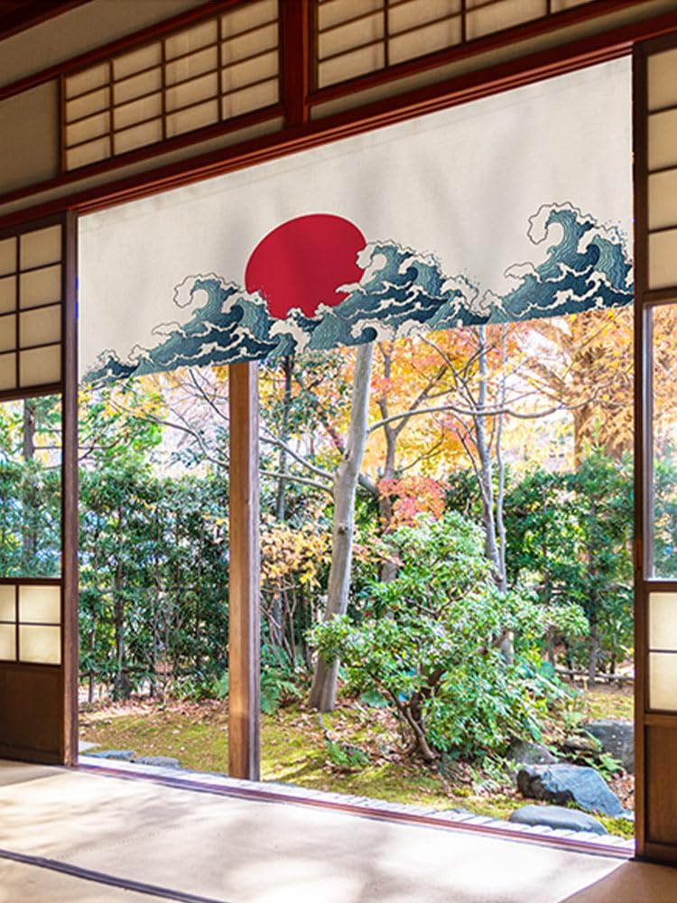 Konsilsa Japanese Curtain Panel No Drill No Rod Installation
