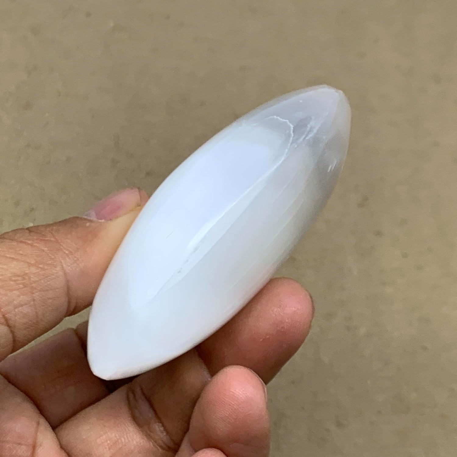 28x2x1 Inch Natural Selenite Palm-Stone Crystal