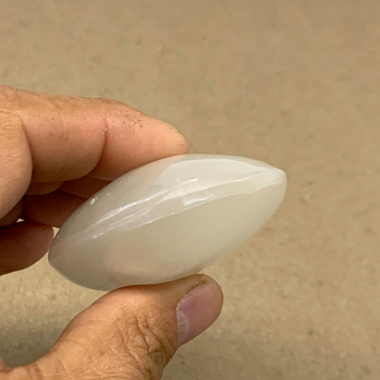 88g Natural Selenite Palm-Stone Crystal Pillow Shape