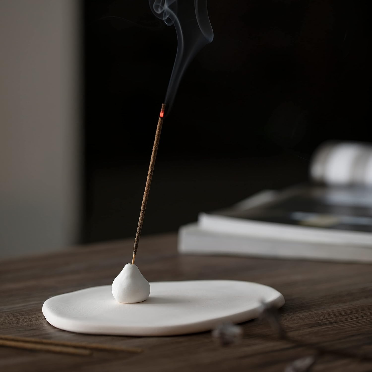 Handmade Pomelo Pumpkin Ceramic Incense Holder