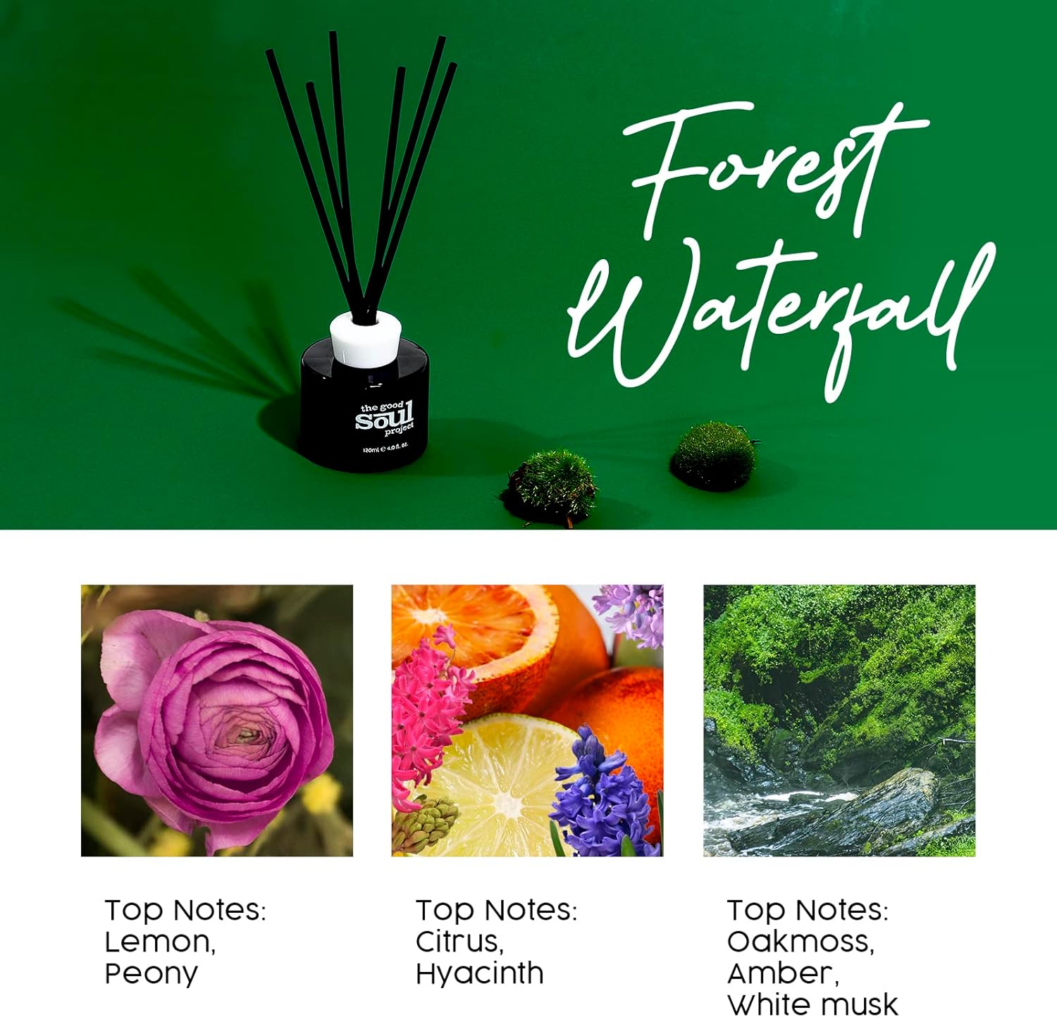THE GOOD SOUL PROJECT Reed Diffuser Set 40 Oz Fresh Scented