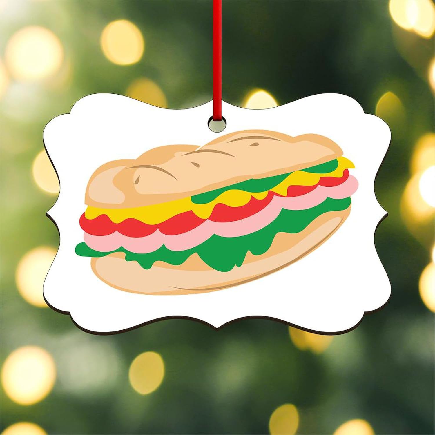 CafePress Sub Sandwich Ornament Scroll 4x275