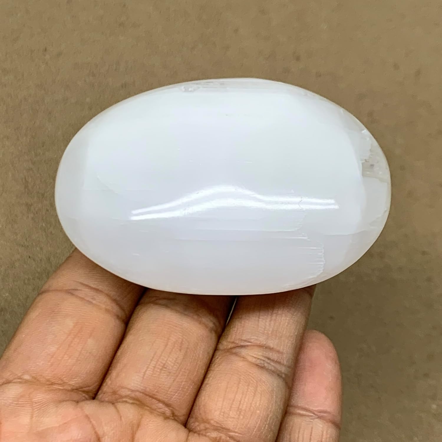 28x2x1 Inch Natural Selenite Palm-Stone Crystal