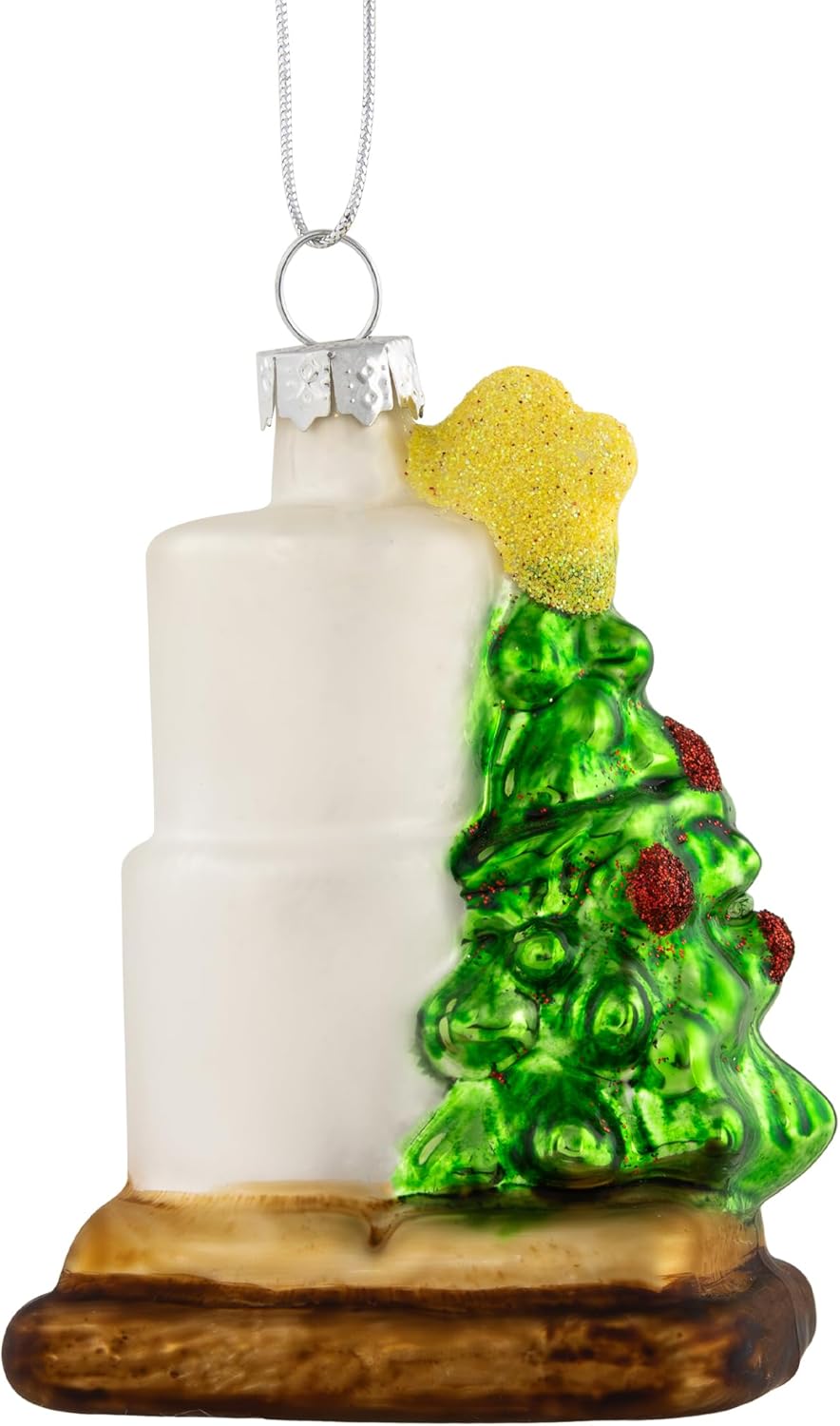 Northlight Smore with Tree Glass Christmas Ornament 325 White