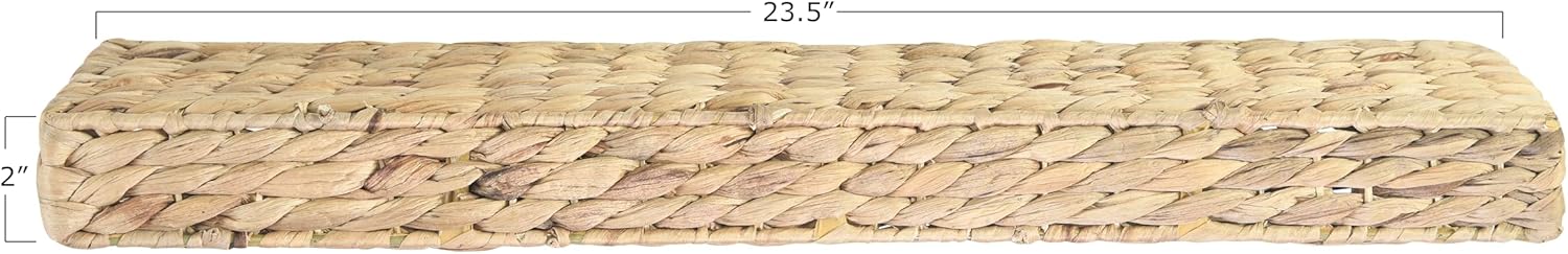 Creative Co Op Handwoven Water Hyacinth Floating Shelf