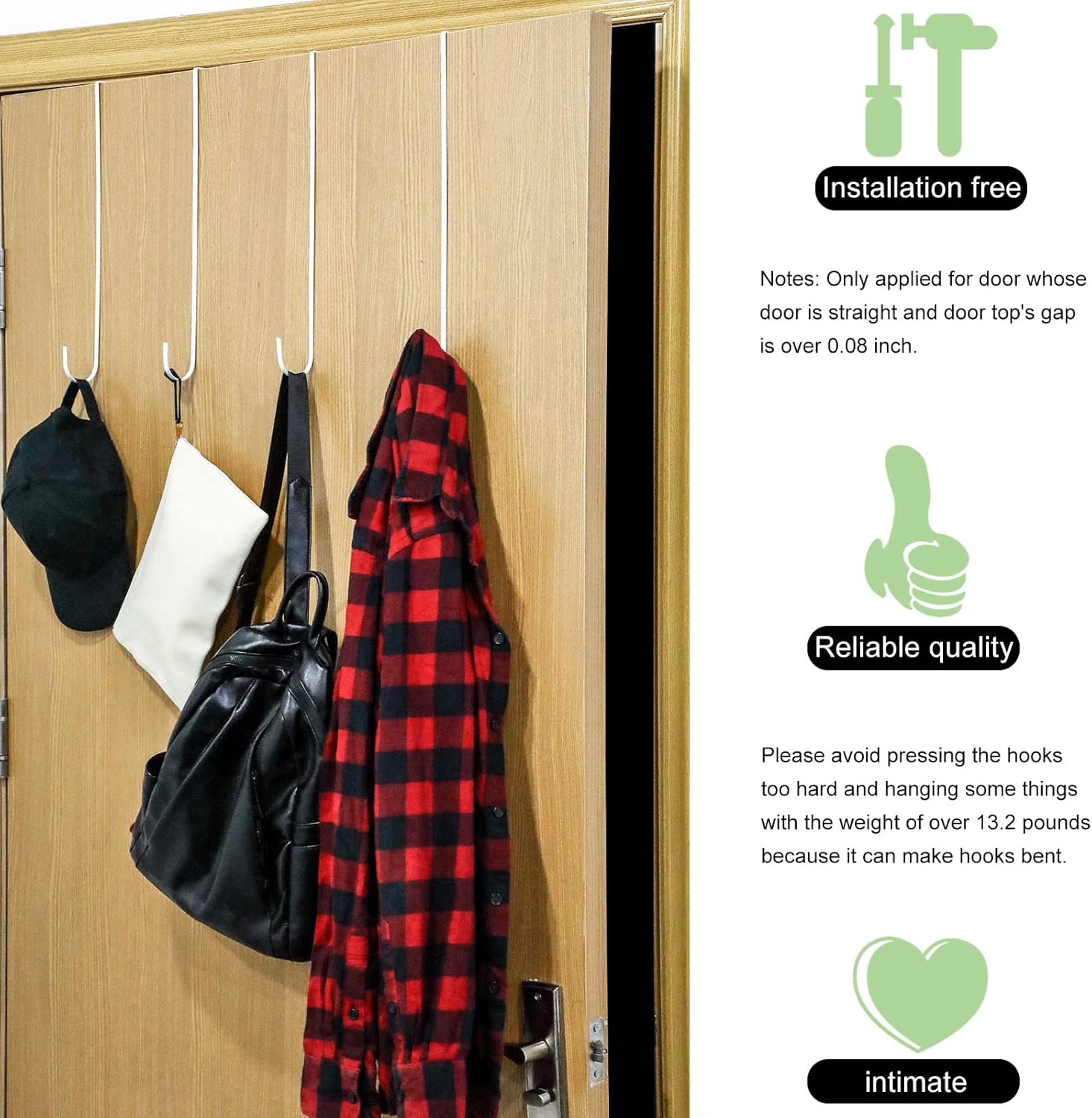 Hotop 15 Inch Steel Wreath Hangers 4 Pack
