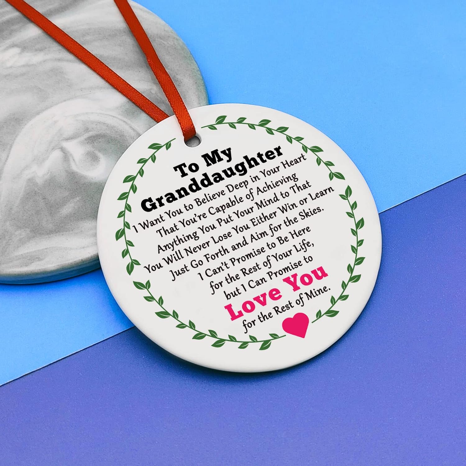 Granddaughter Ornament with Heartwarming Message