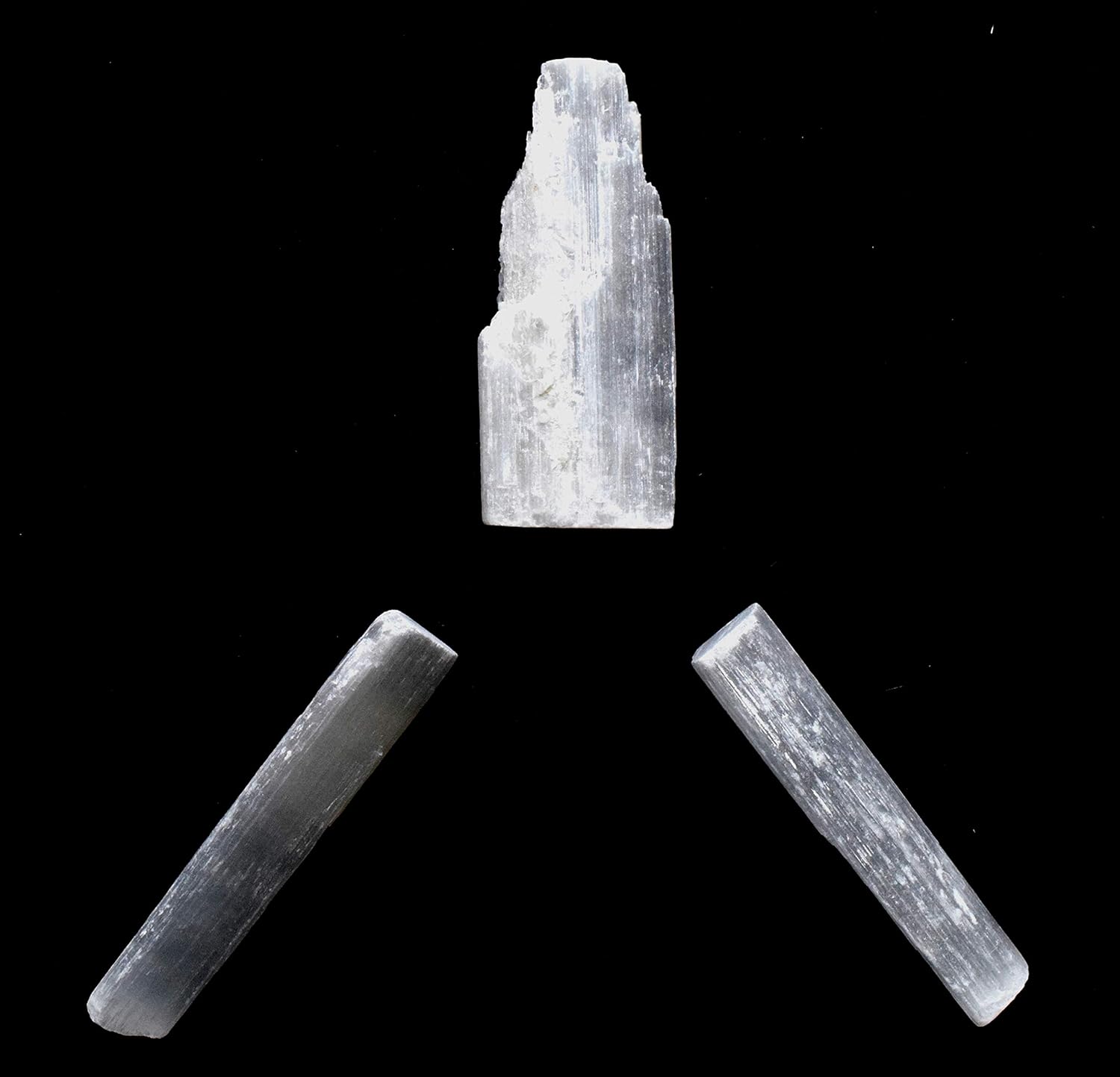 HQRP 3 Inch Natural White Selenite Sticks 5PCS