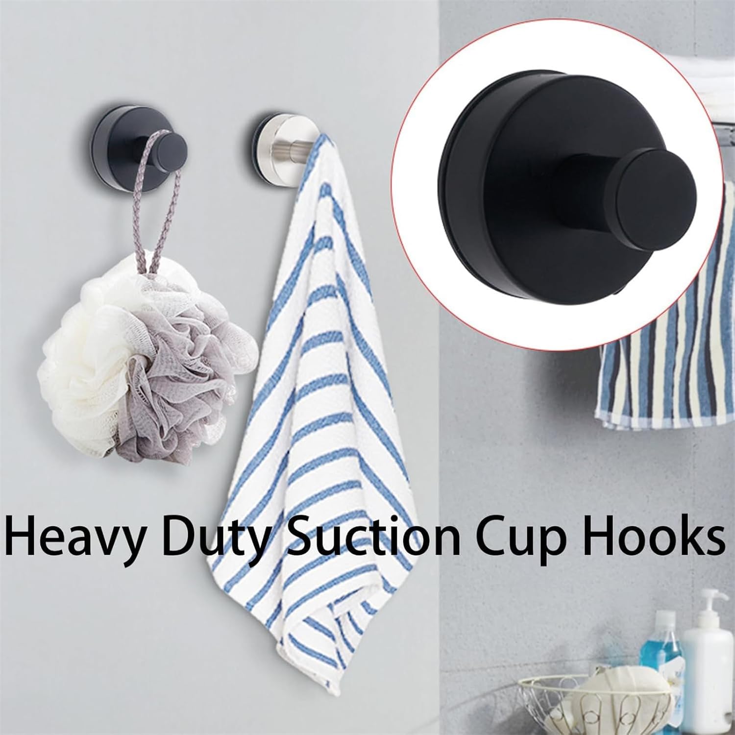 2025 Upgraded Suction Cup Hooks Pink Wreath Hanger for Front Door