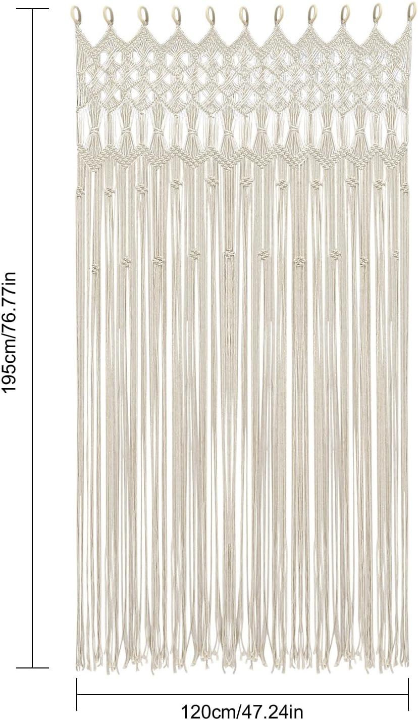XUFOPLY Macrame Curtains Boho Window Room Divider