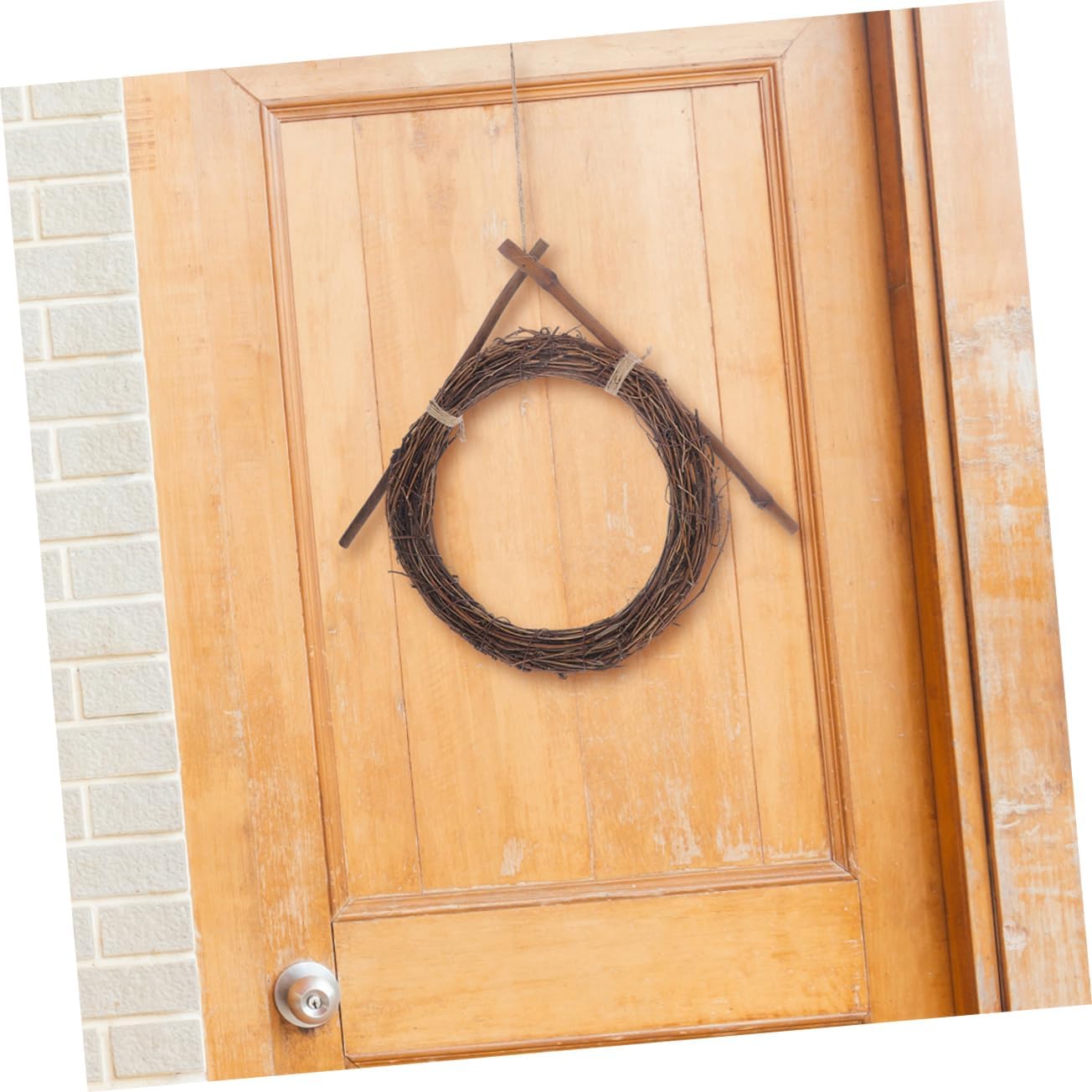 2pcs Rattan Wreath Frames for Crafts and Seasonal Displays