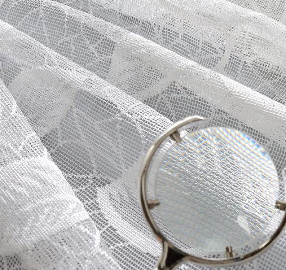 Modern Minimalist Semi Sheer Curtains Panel White 100x102 Inch