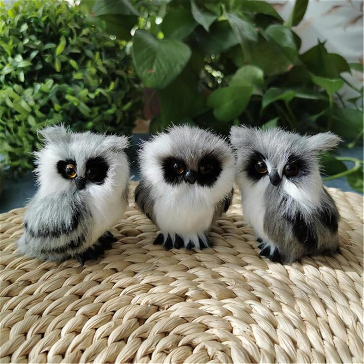 ShanLily Plush Owl Christmas Faux Fur Decor Ornament