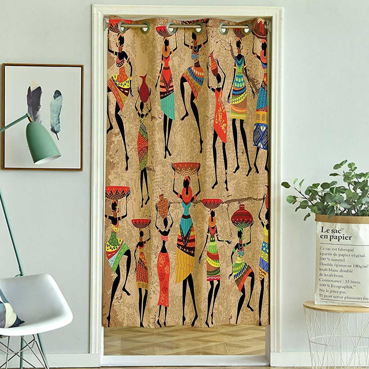 ZYMECH Bohemian Curtain Panel 47x787 Inches Dark Blackout