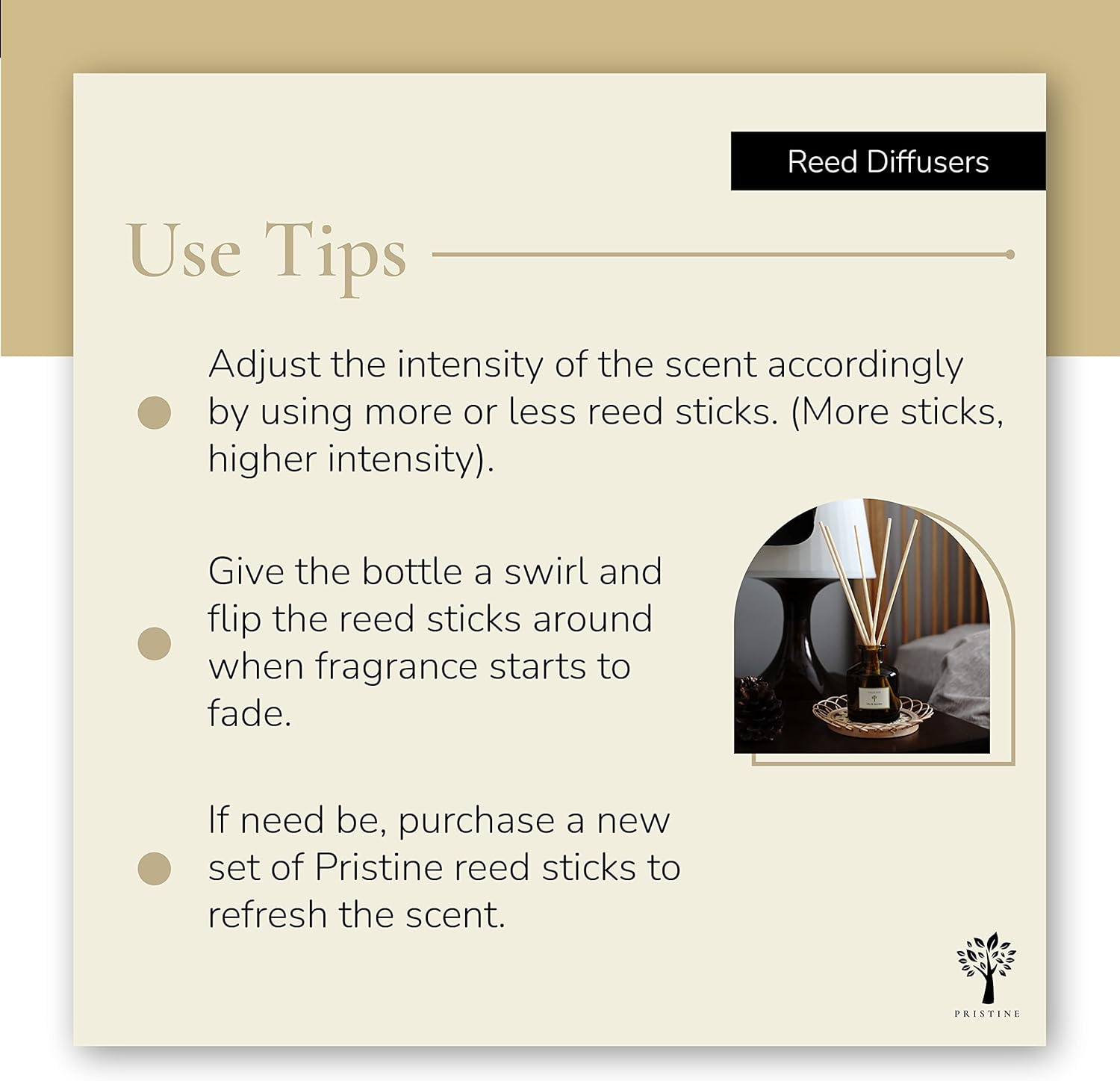 PRISTINE Himalayan Tea Reed Diffuser Oil Set