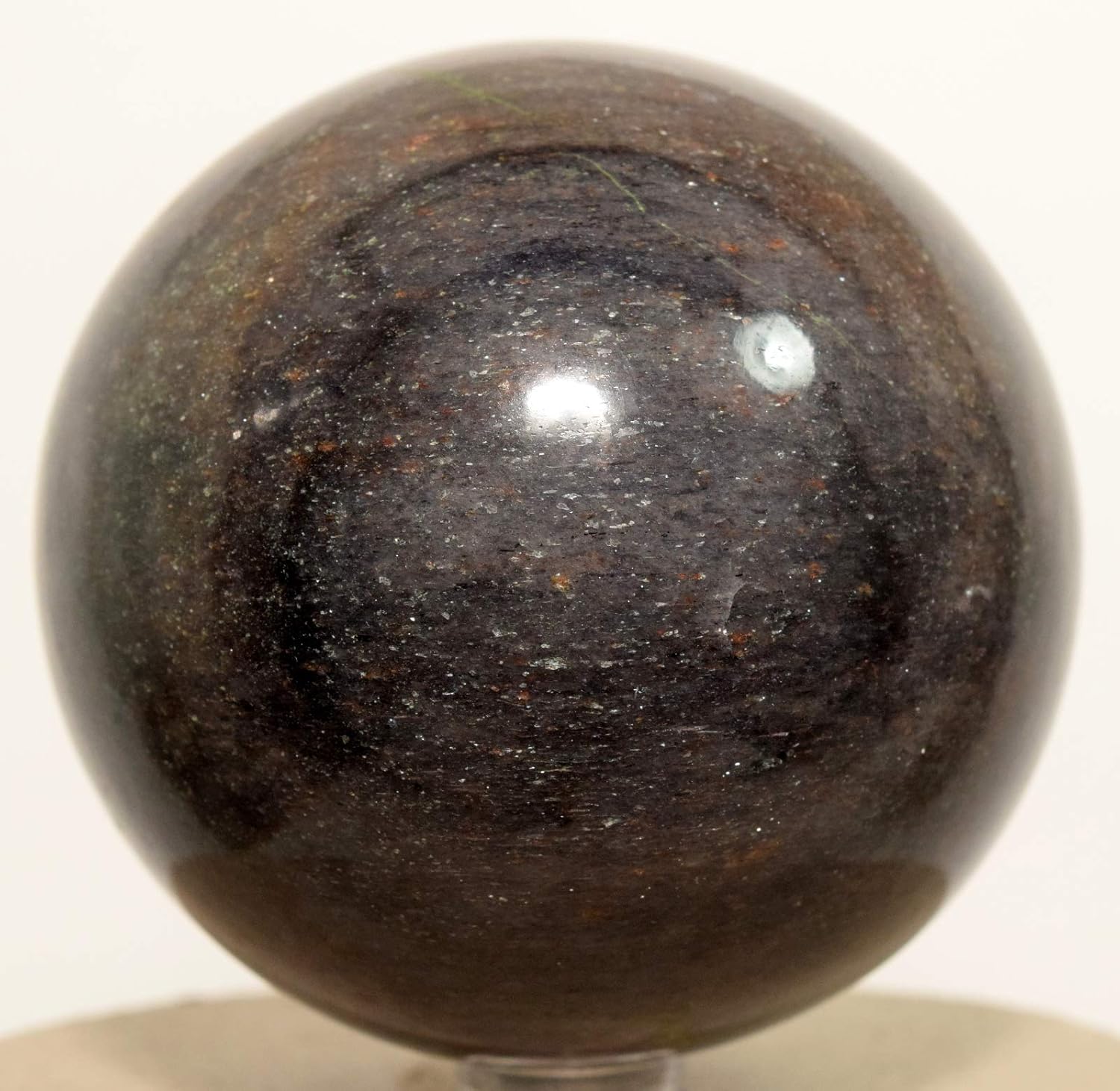 HQRP 275 Inch Blue Jade Sphere with Stand