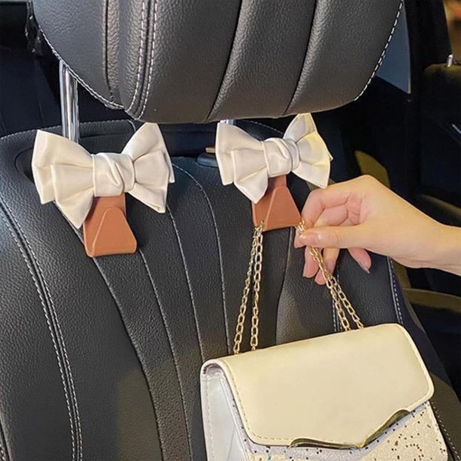 Cute Bow Shaped Car Seat Back Hook Hanger