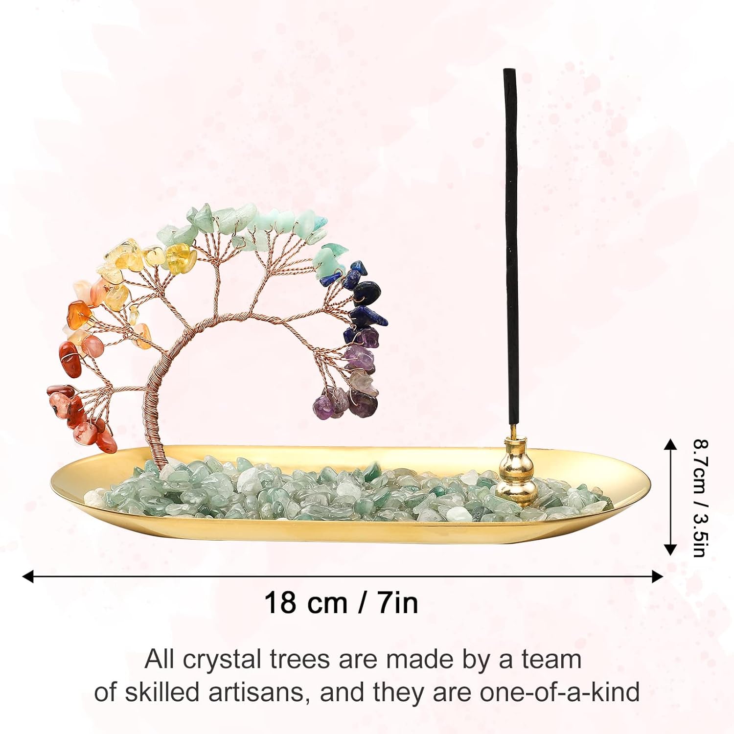Crystal Incense Burner Holder for Meditation and Home Decor