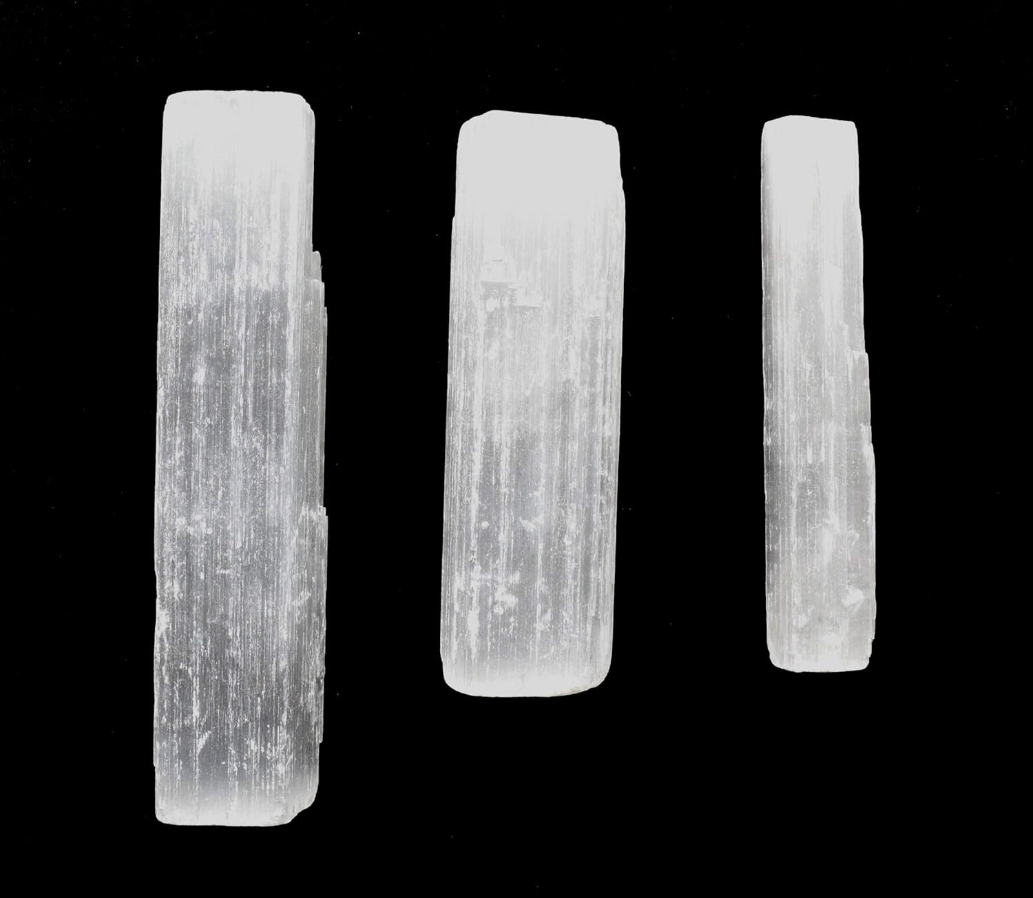 HQRP 3 Inch Natural White Selenite Sticks 5PCS