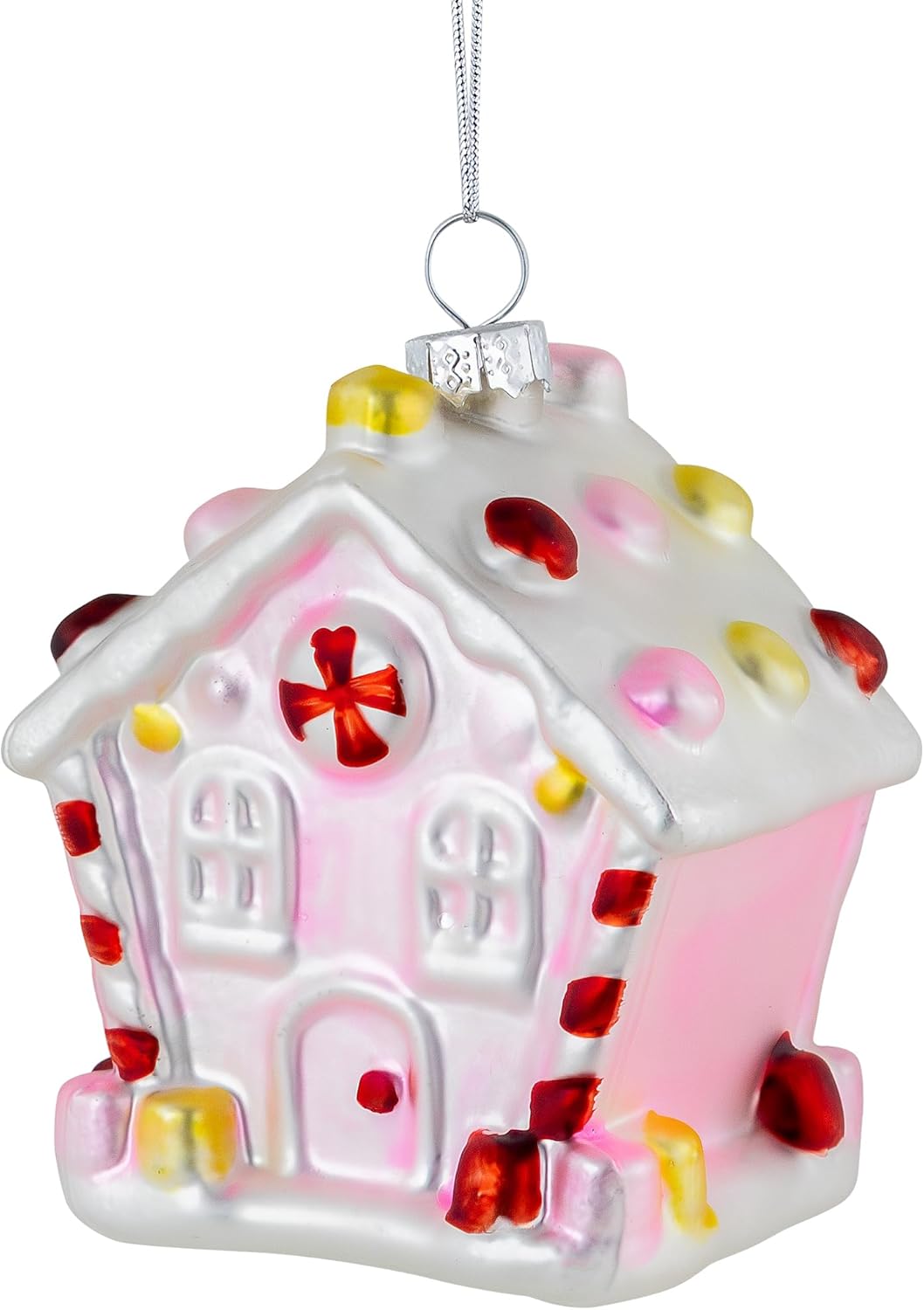 Northlight Candy House Glass Christmas Ornament 325 Inch Pink