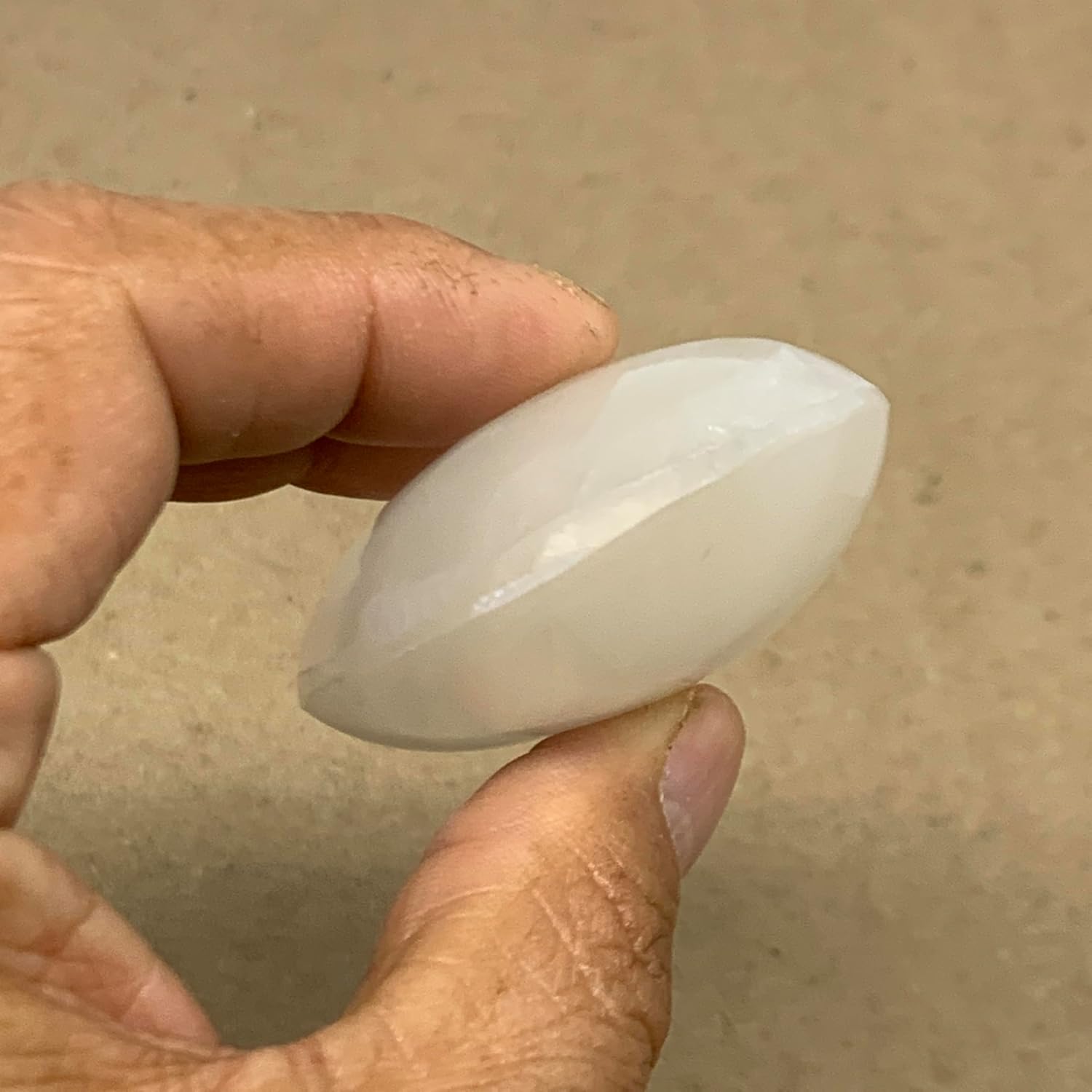 WatanGems 90g Natural Selenite Palm-Stone Crystal Pillow Shape Collectible
