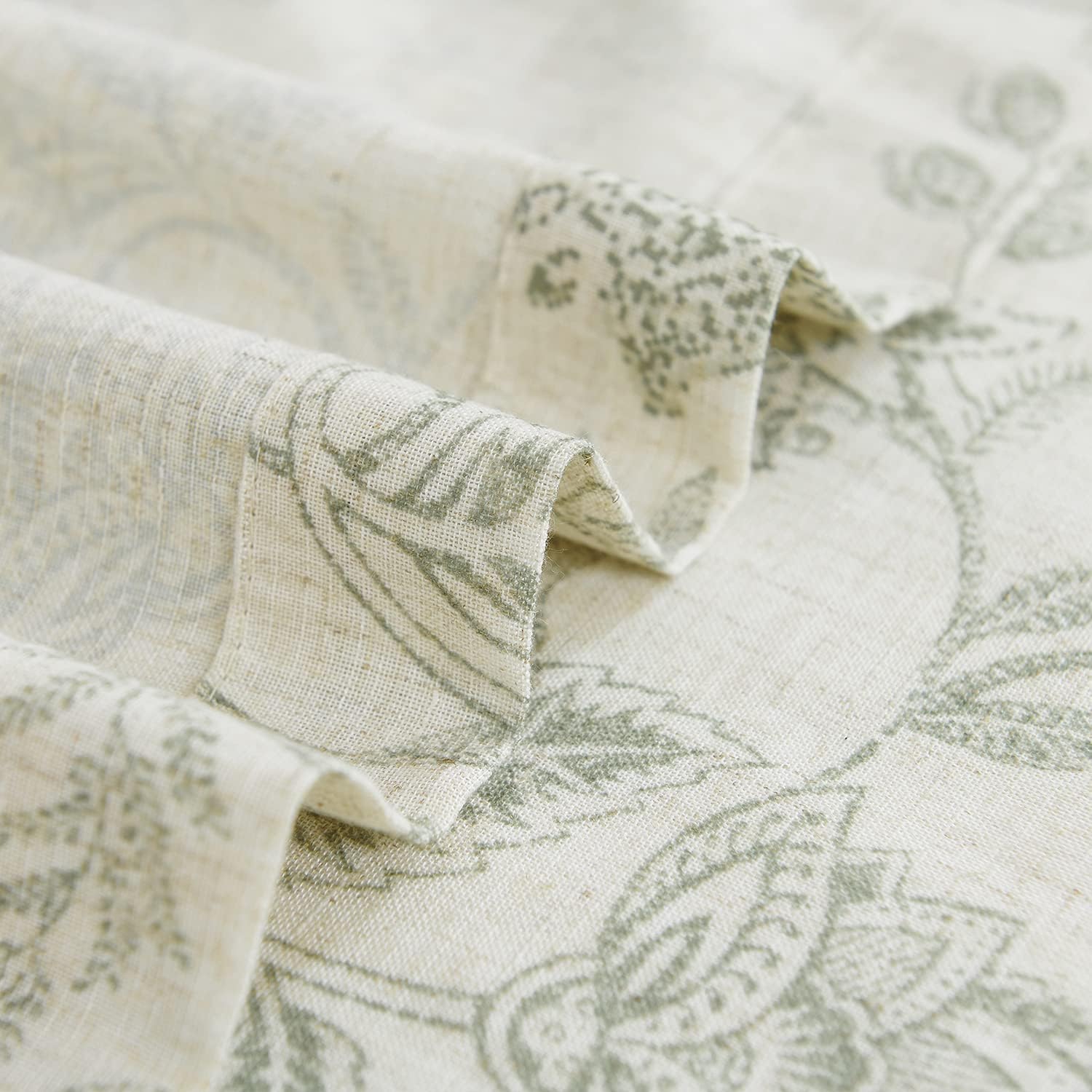 Lazzzy Linen Farmhouse Curtains 2 Panels 108 Inch Length