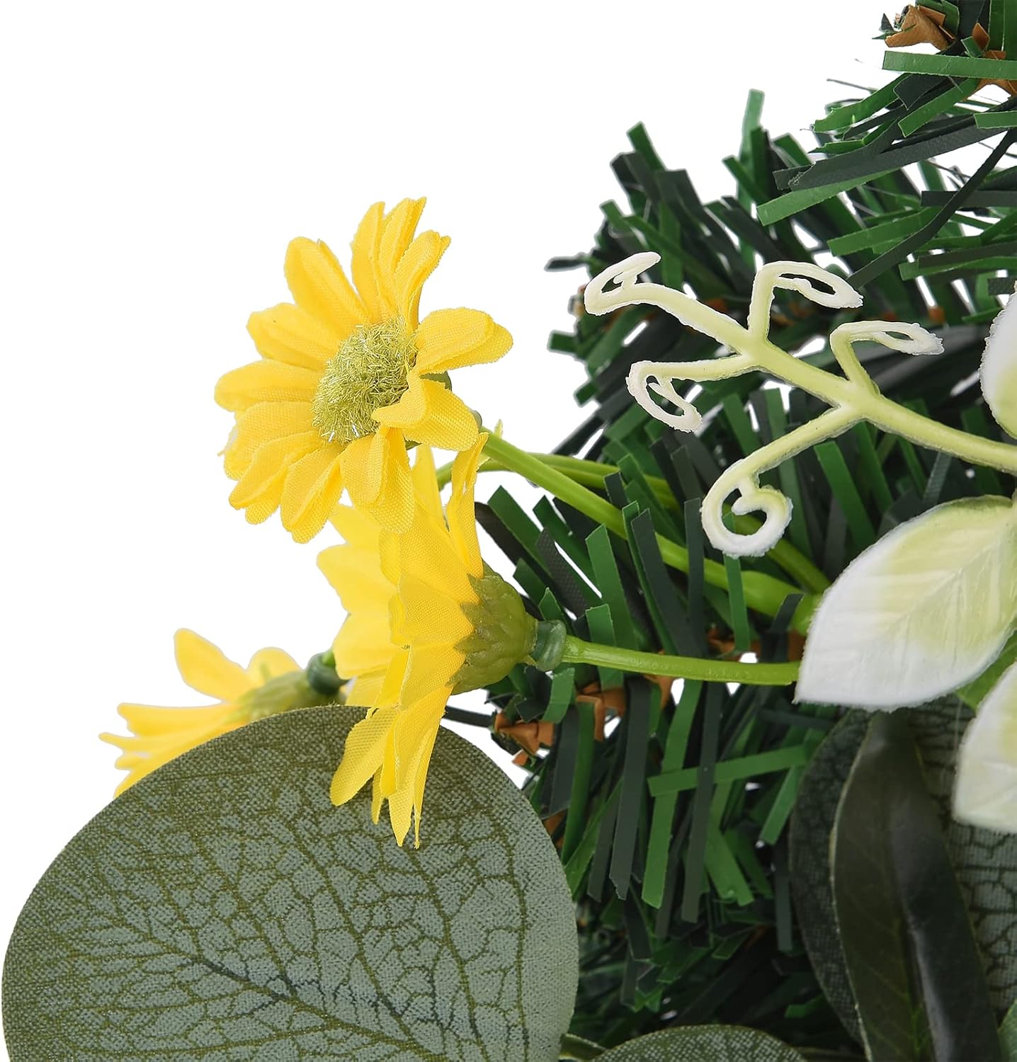 Artificial Lemon Teardrop Wreath for Christmas Decor