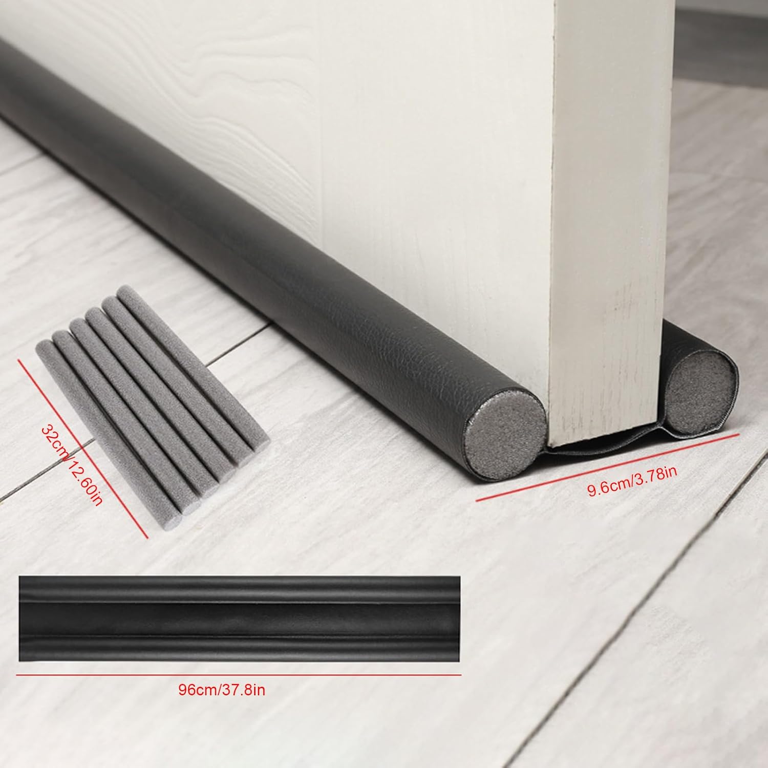 Double Sided Door Draught Excluder - Energy Efficient Draft Stopper