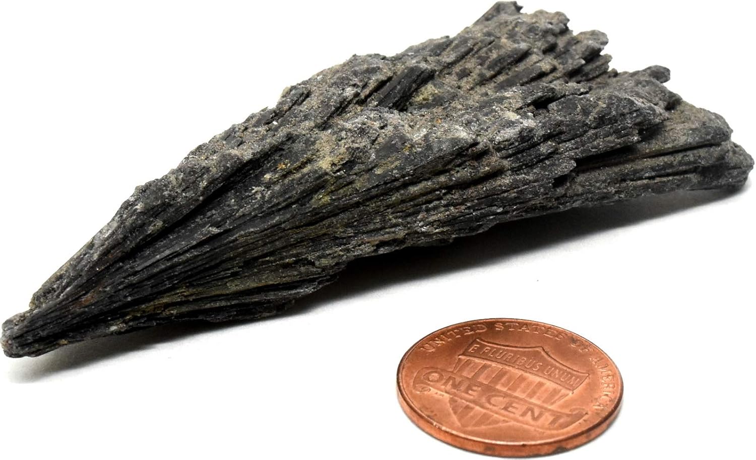 175ct Black Kyanite Blades with Mica Crystals Cluster - Brazil
