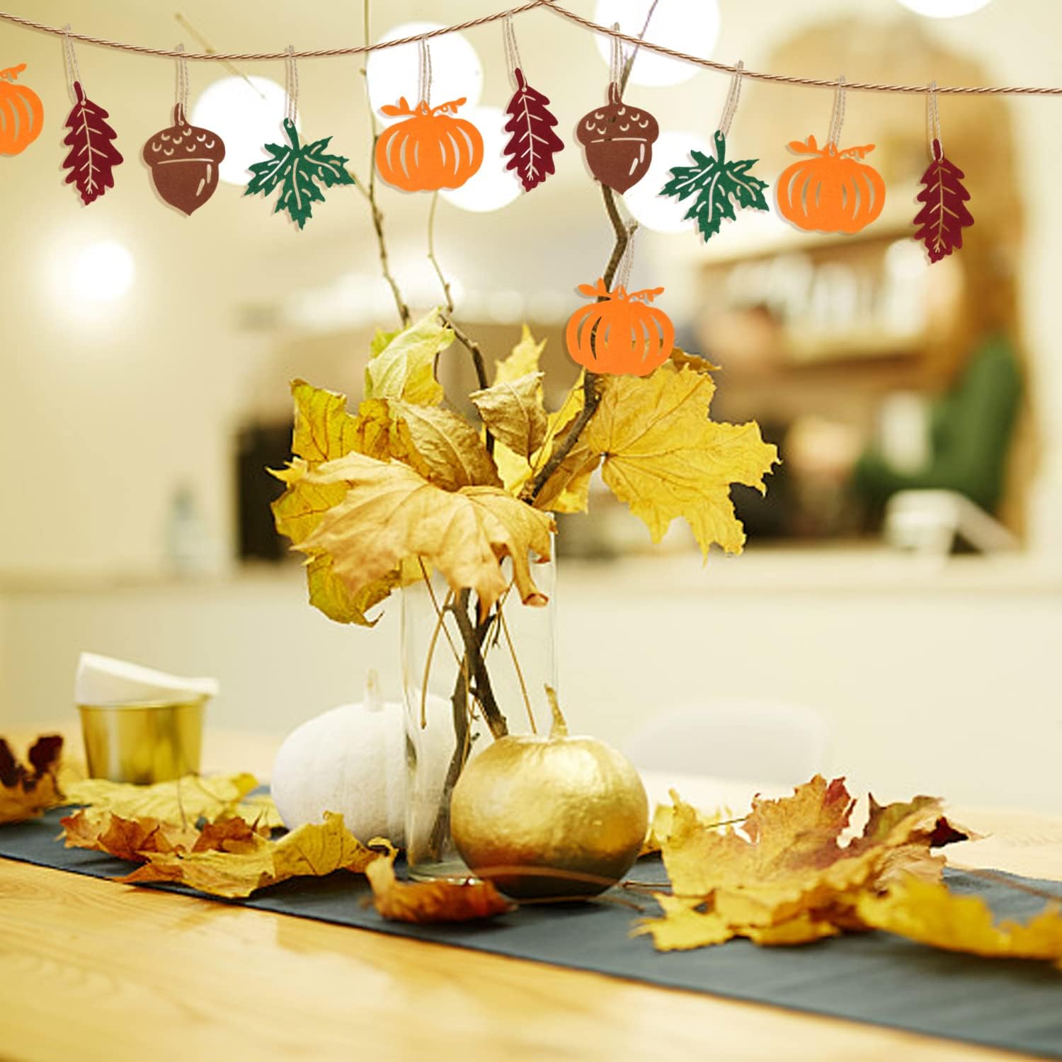 Yueton 36PCS Fall Hanging Ornaments with Rope