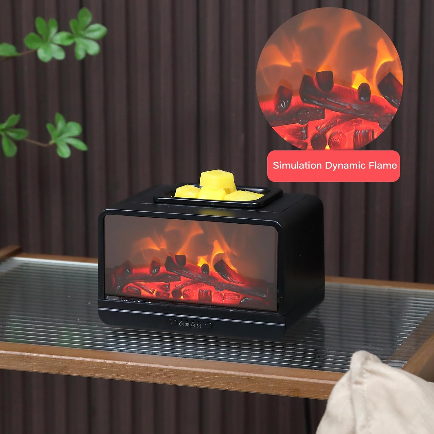 MeplLivs Dynamic Flame Electric Wax Melt Warmer with PTC Technology
