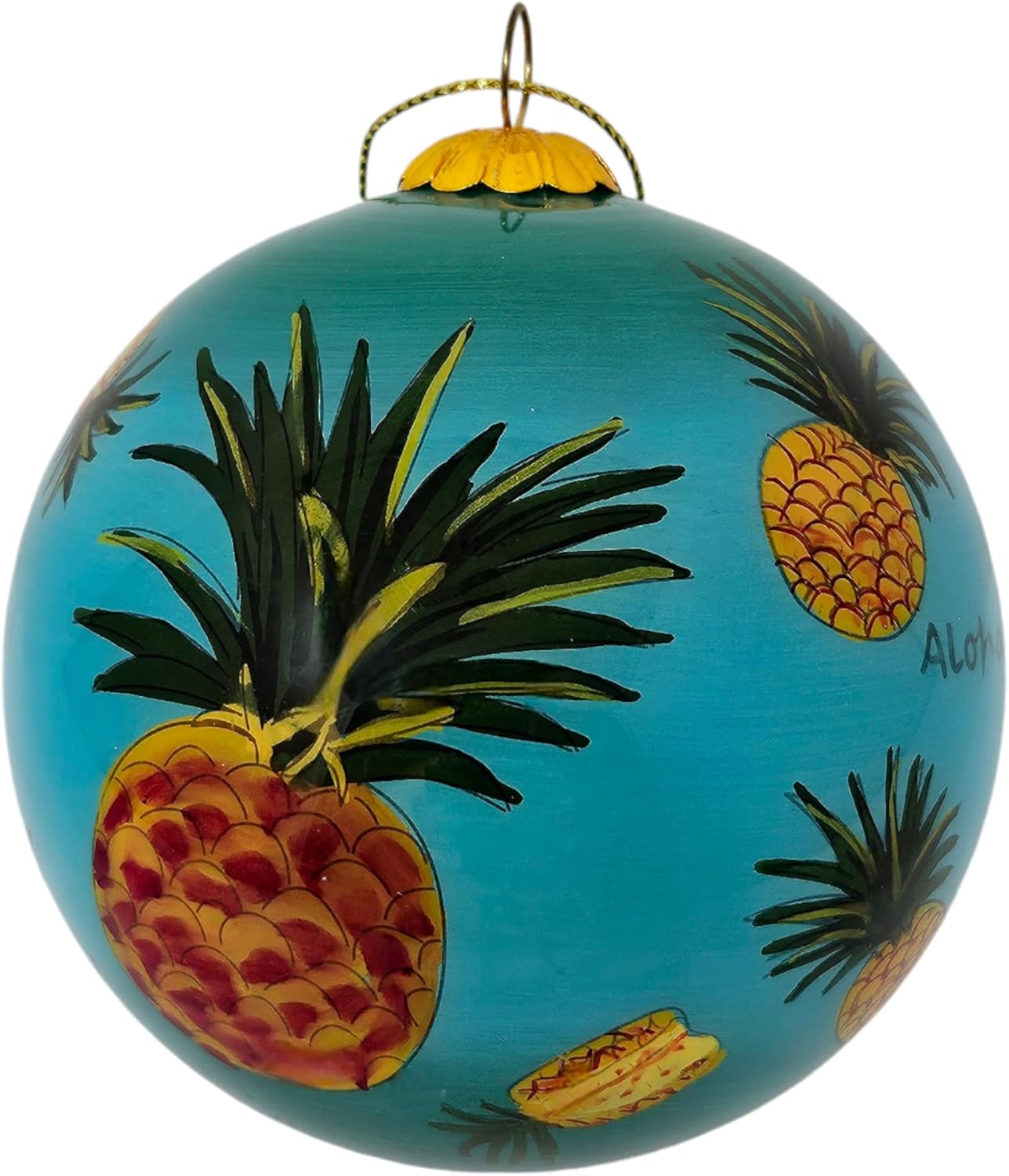 Sweet Pineapple Moments Hawaiian Christmas Ornament 3 inch 1