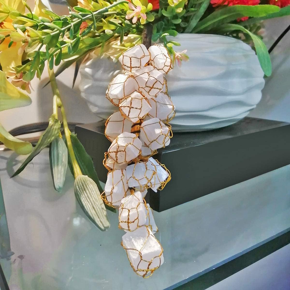 Zahan Crystal Selenite Raw Hanging Decor