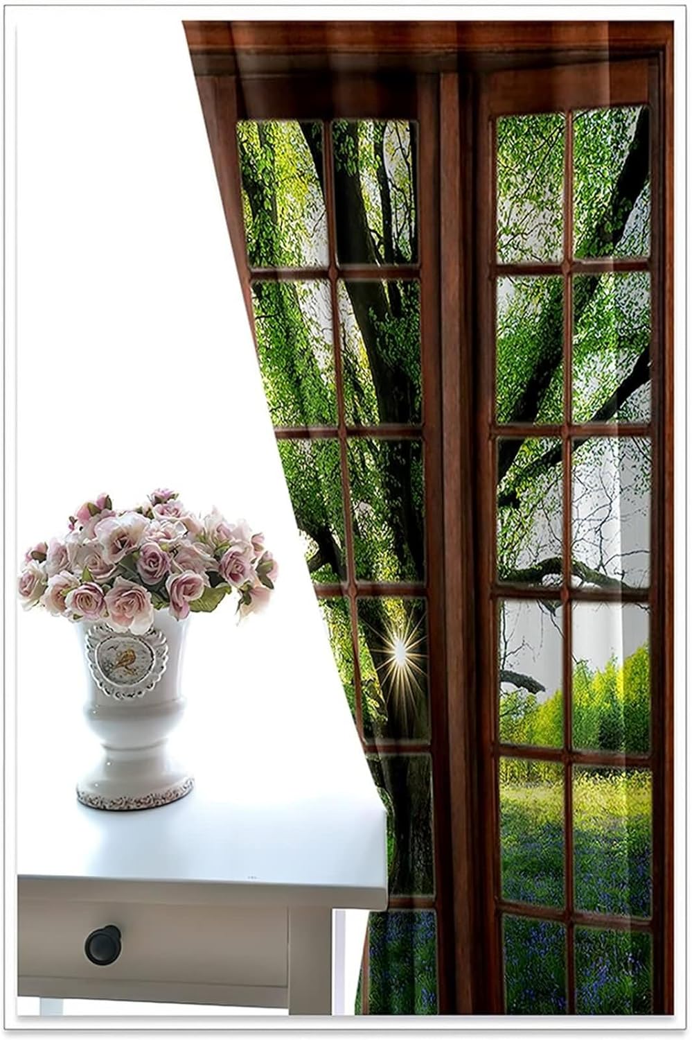 2 Panels Blackout Curtains with Eyelet and Landscape Design