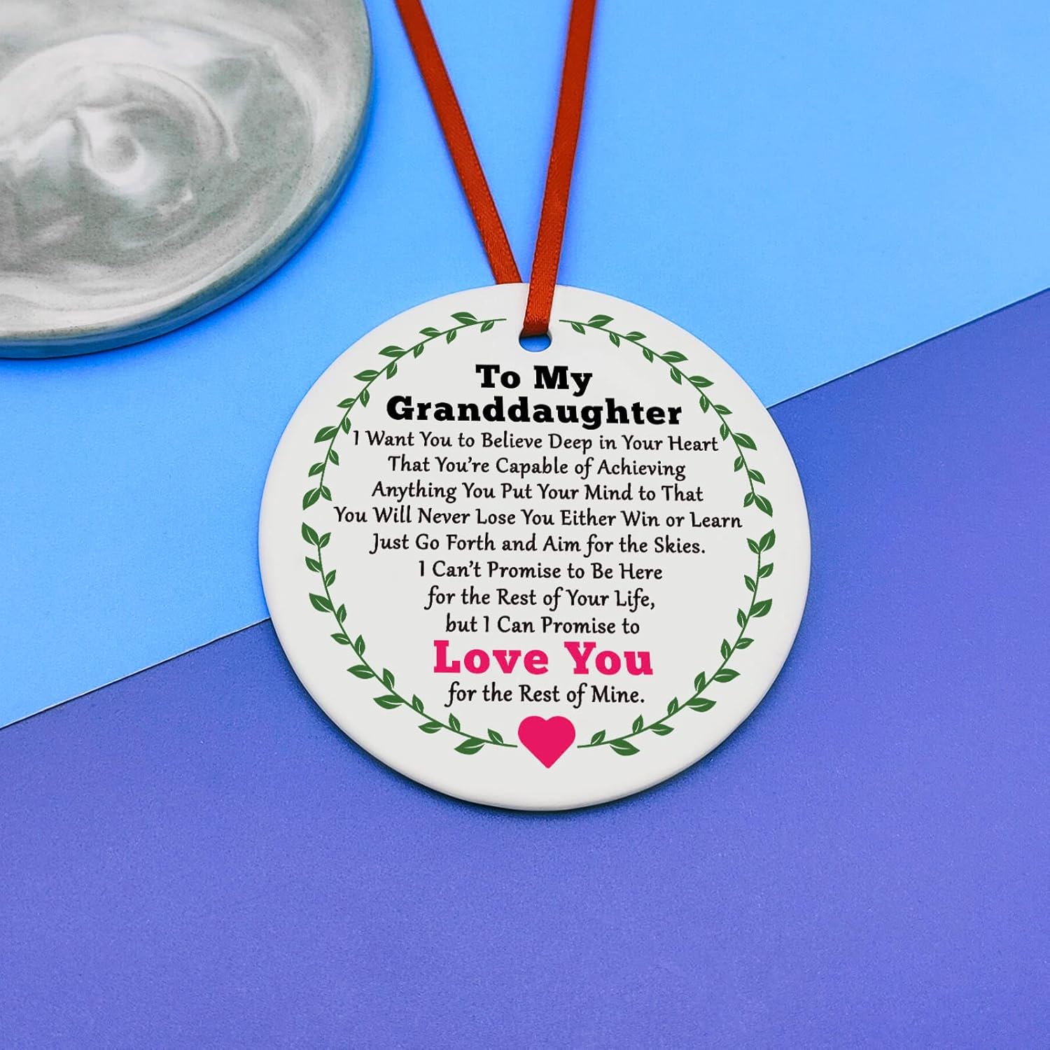 Granddaughter Ornament with Heartwarming Message