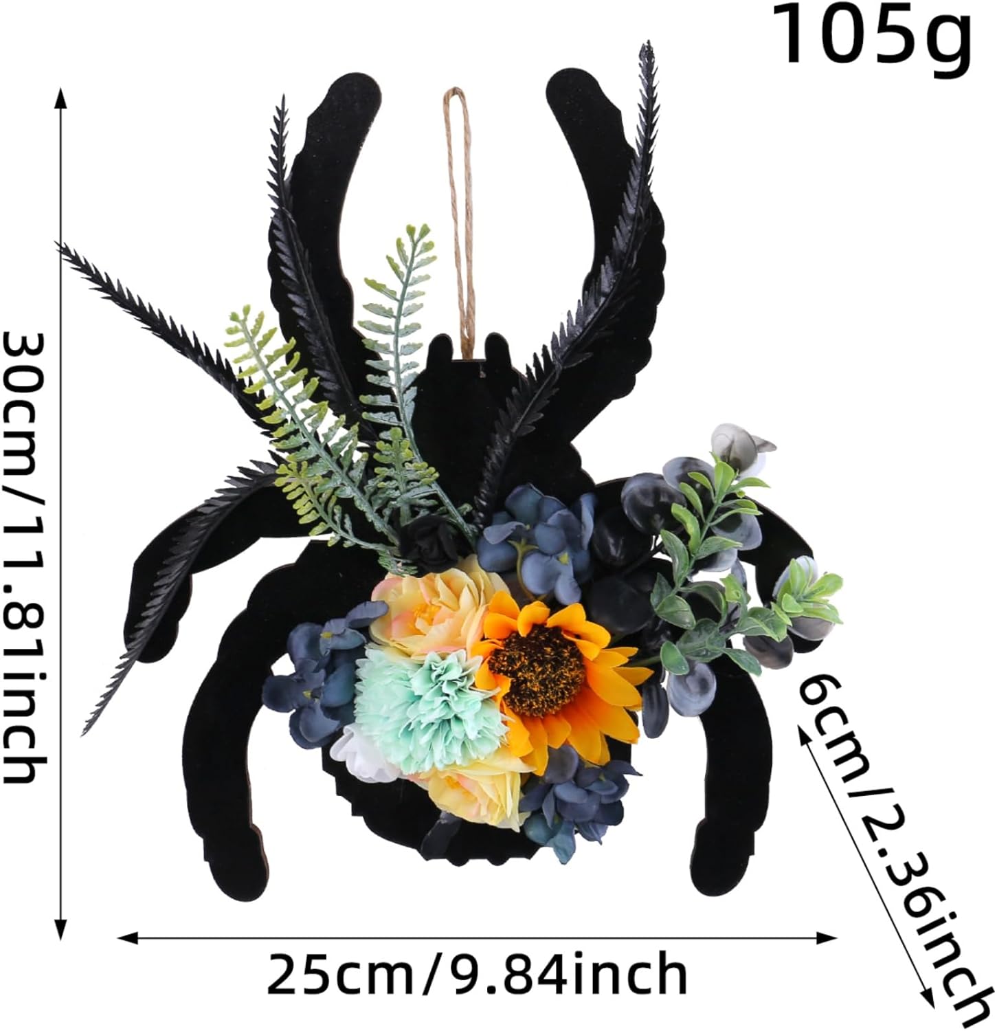 Ochine Spider Halloween Wreath Door Hanger