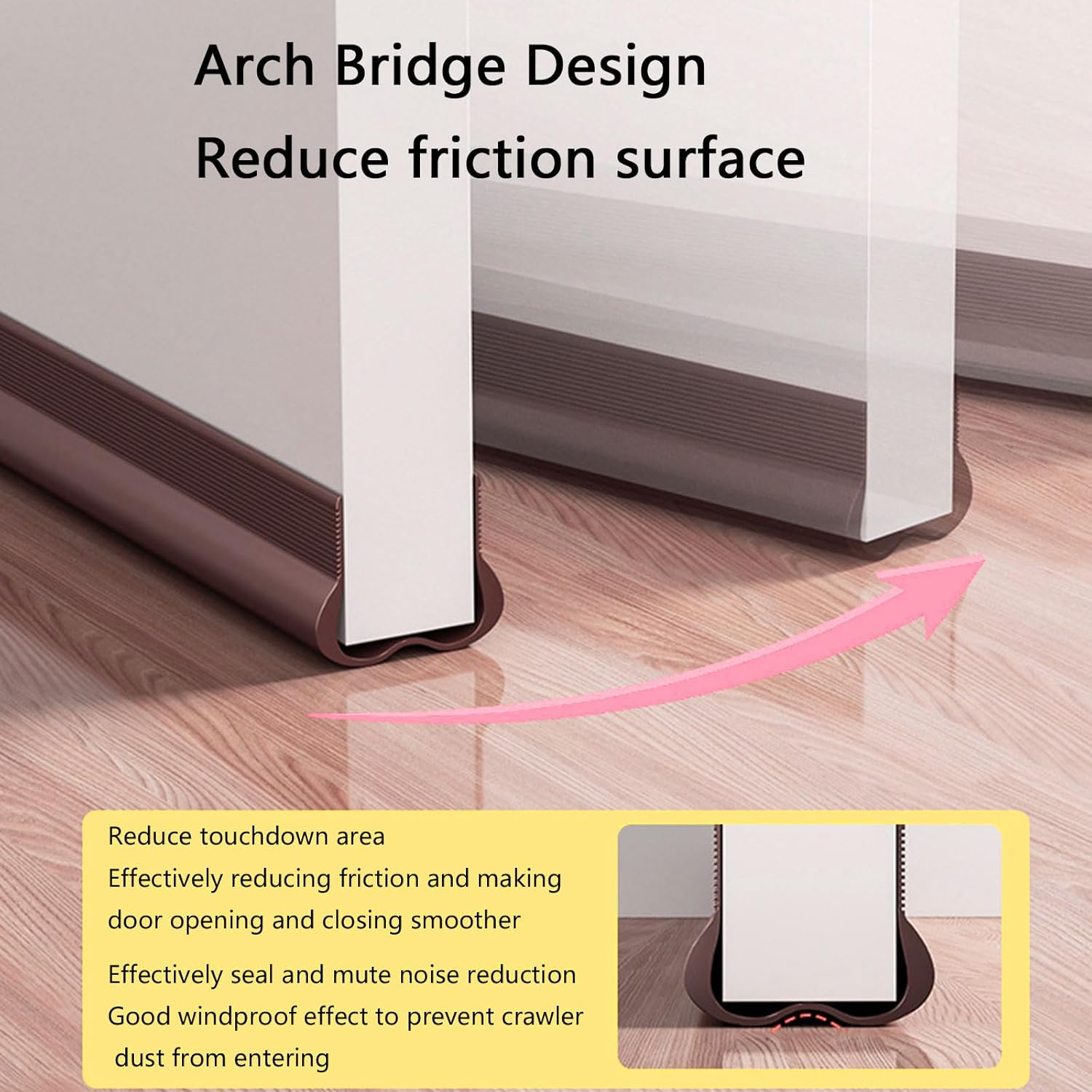 Door Draft Stopper for Exterior and Interior Doors