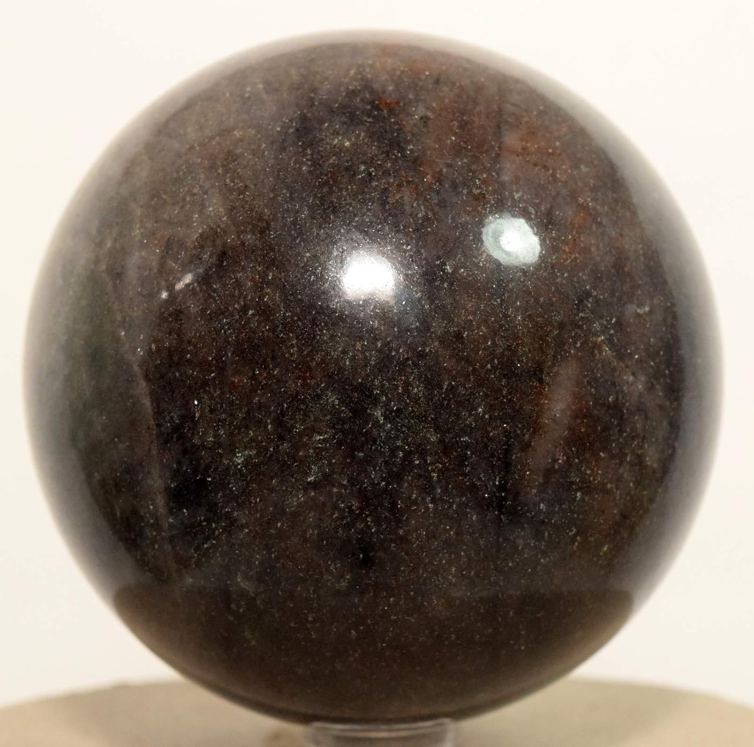 HQRP 275 Inch Blue Jade Sphere with Stand