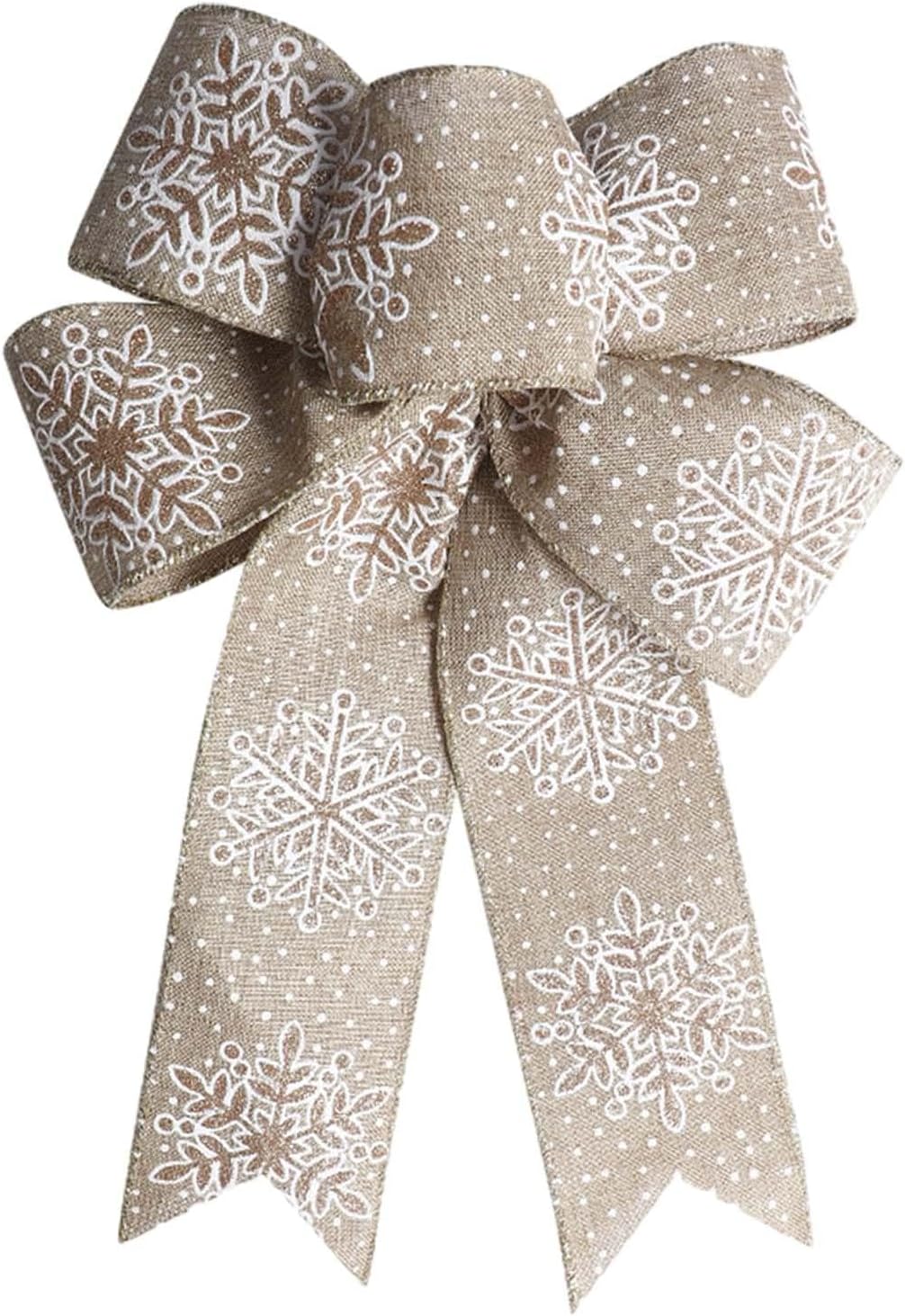 Large Christmas Wreath and Snowflake Decor