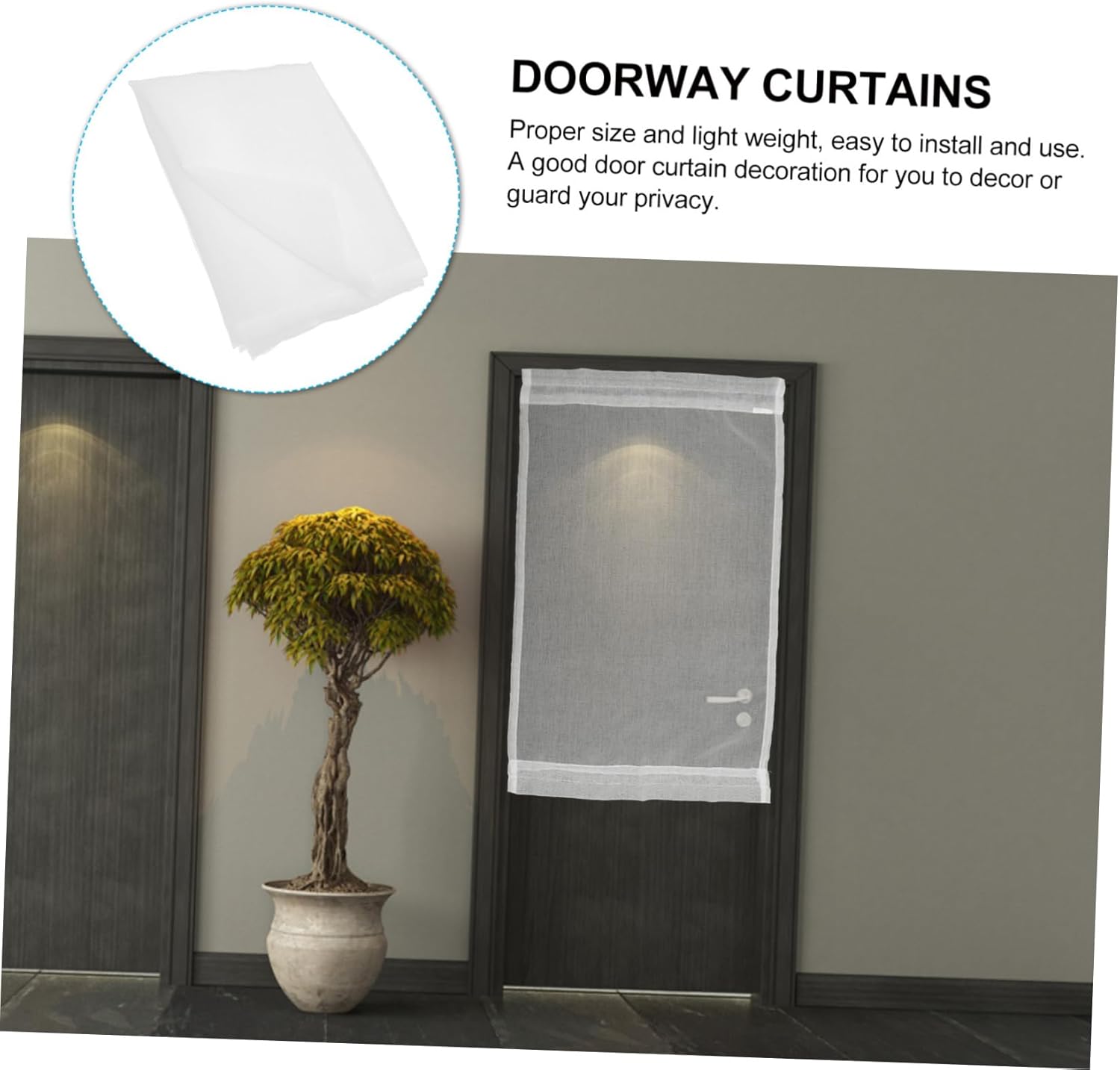 Cabilock Doorway Curtain Gauze Panel for Home Stylish Room Divider