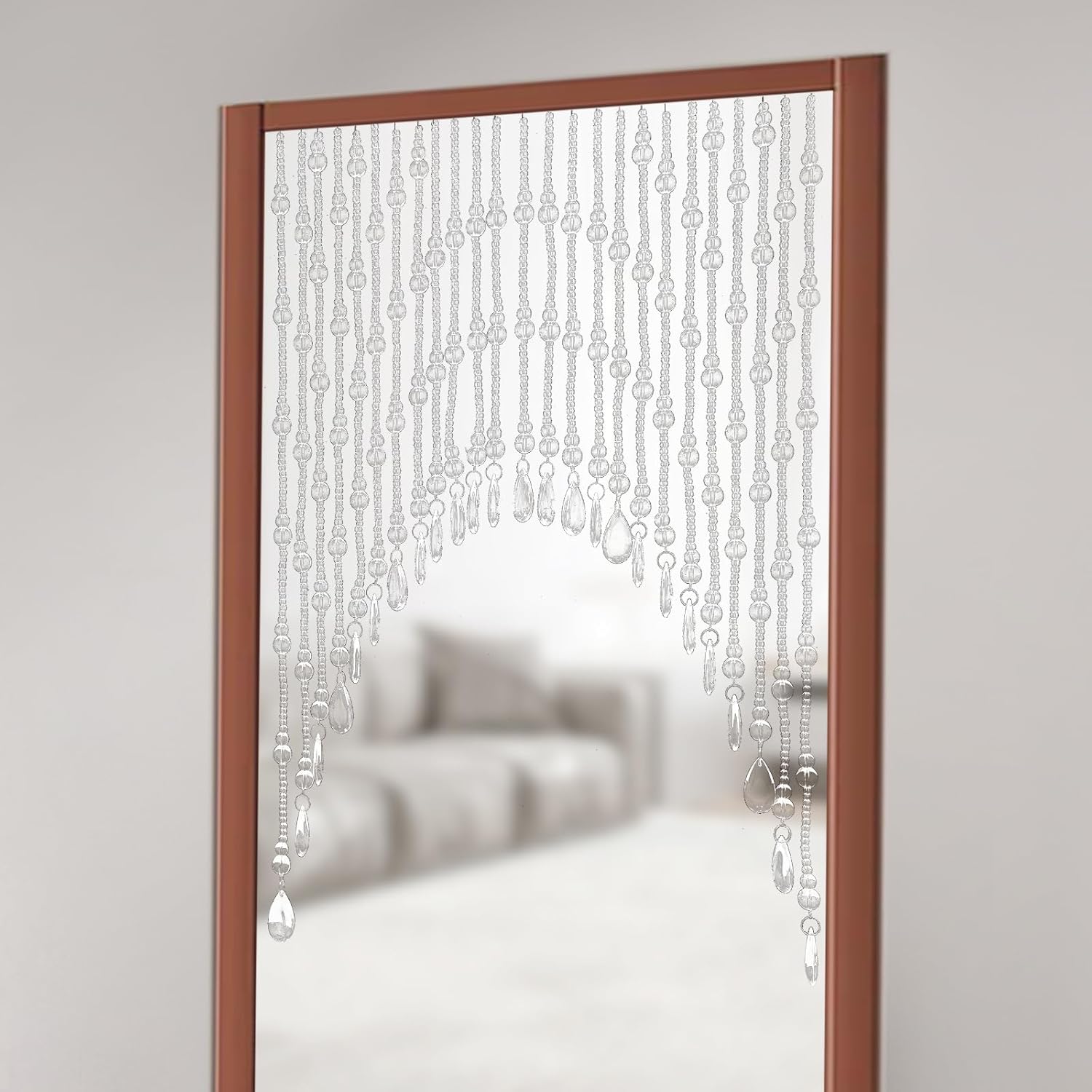 Elegant Hanging Glass Door Beads Valance 25 Strings