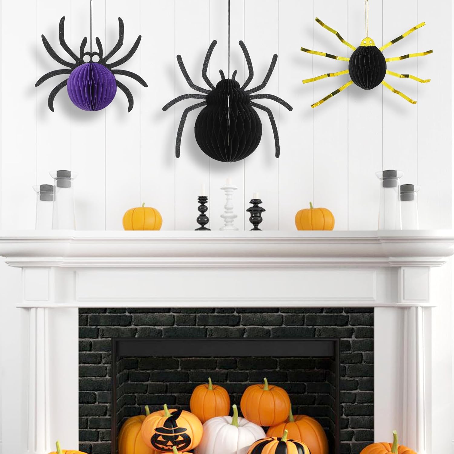 Kumikumi Halloween Spider Hanging Decorations 3 Pcs