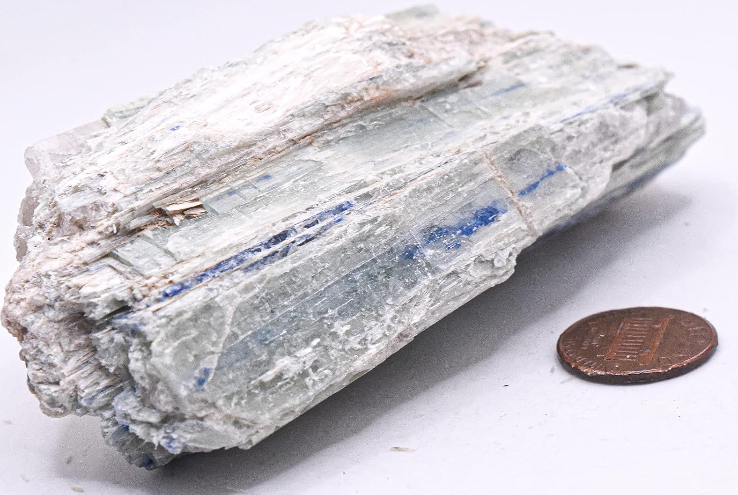 Greenish Blue Kyanite Blade Cluster Rough Natural Crystal - 235g