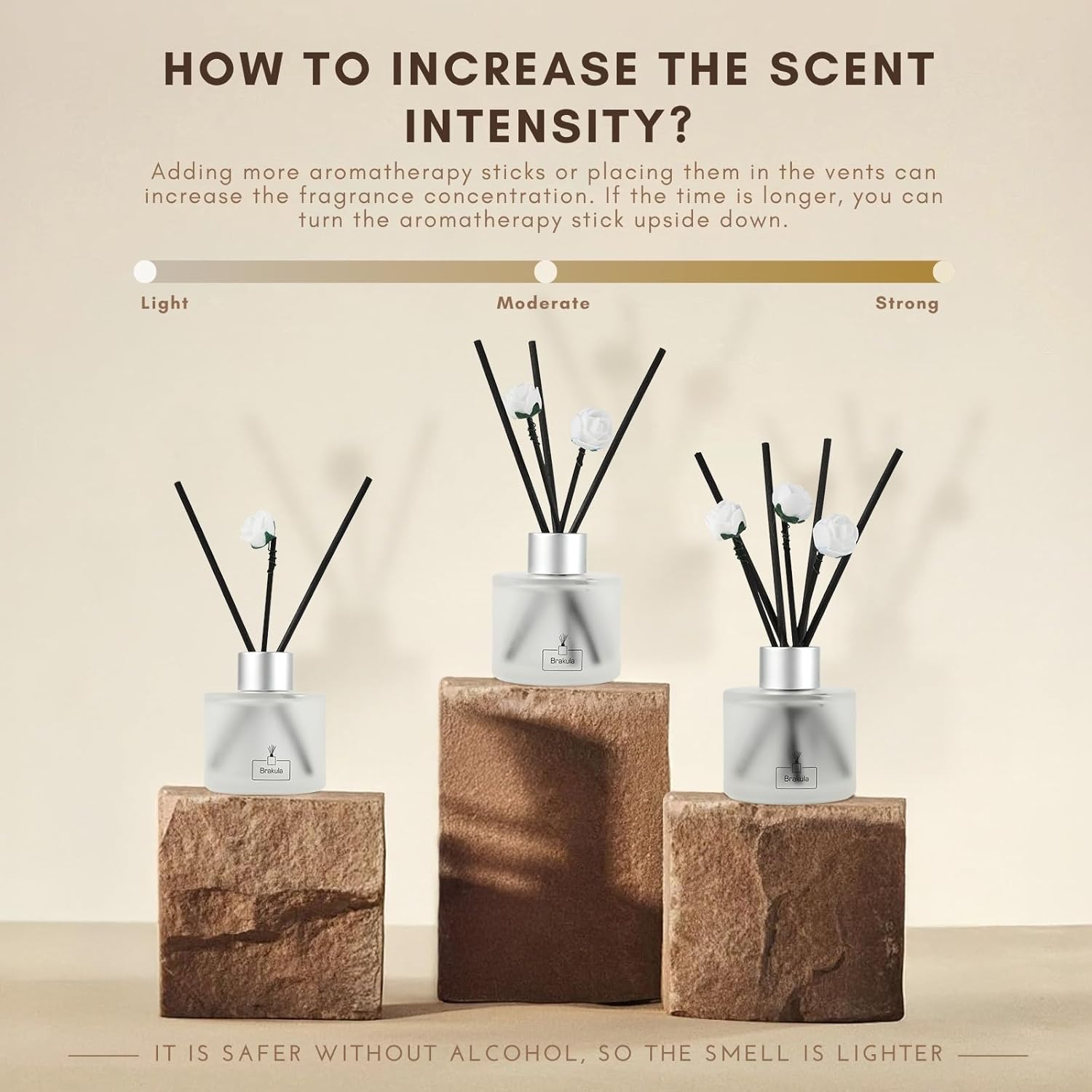 Brakula 2 Pack Reed Diffuser Set Eucalyptus Mint