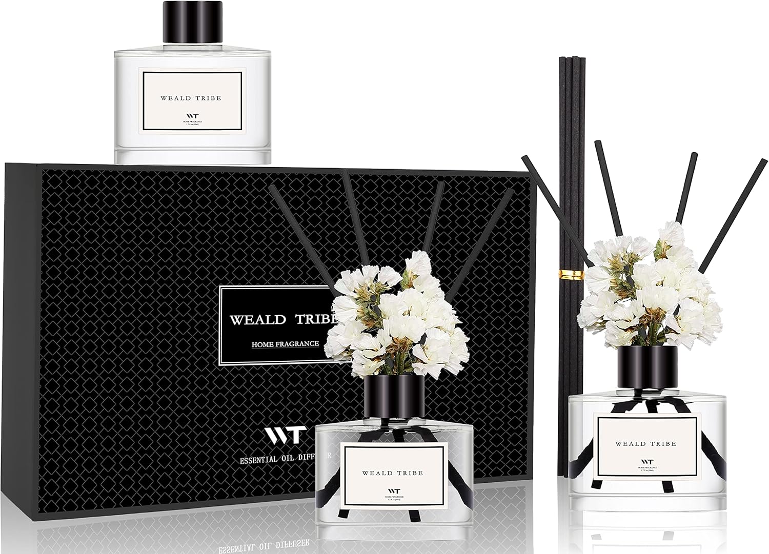 WEALD TRIBE Reed Diffuser Set of 3 Luxury Hotel Scents